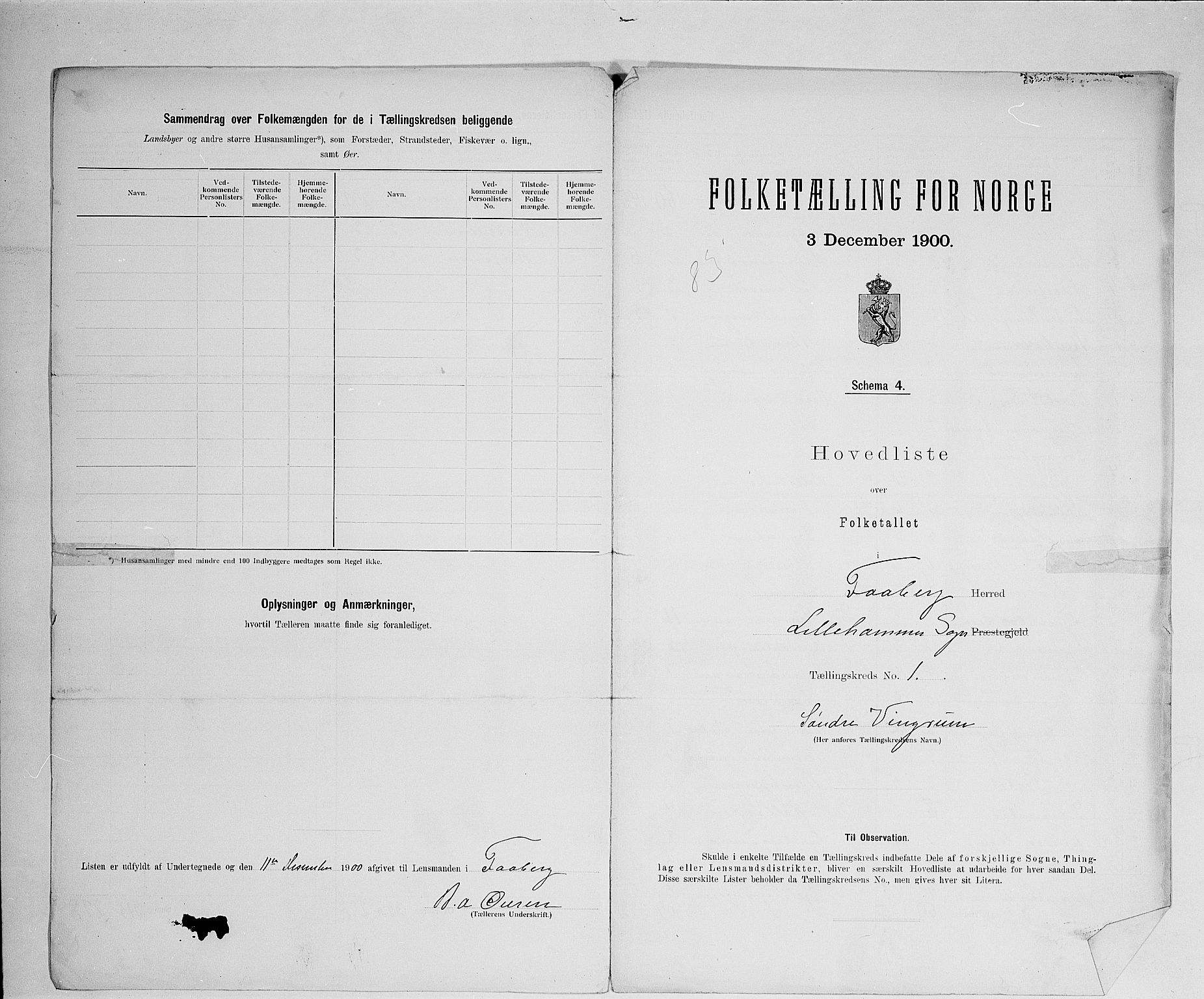 SAH, 1900 census for Fåberg, 1900, p. 31