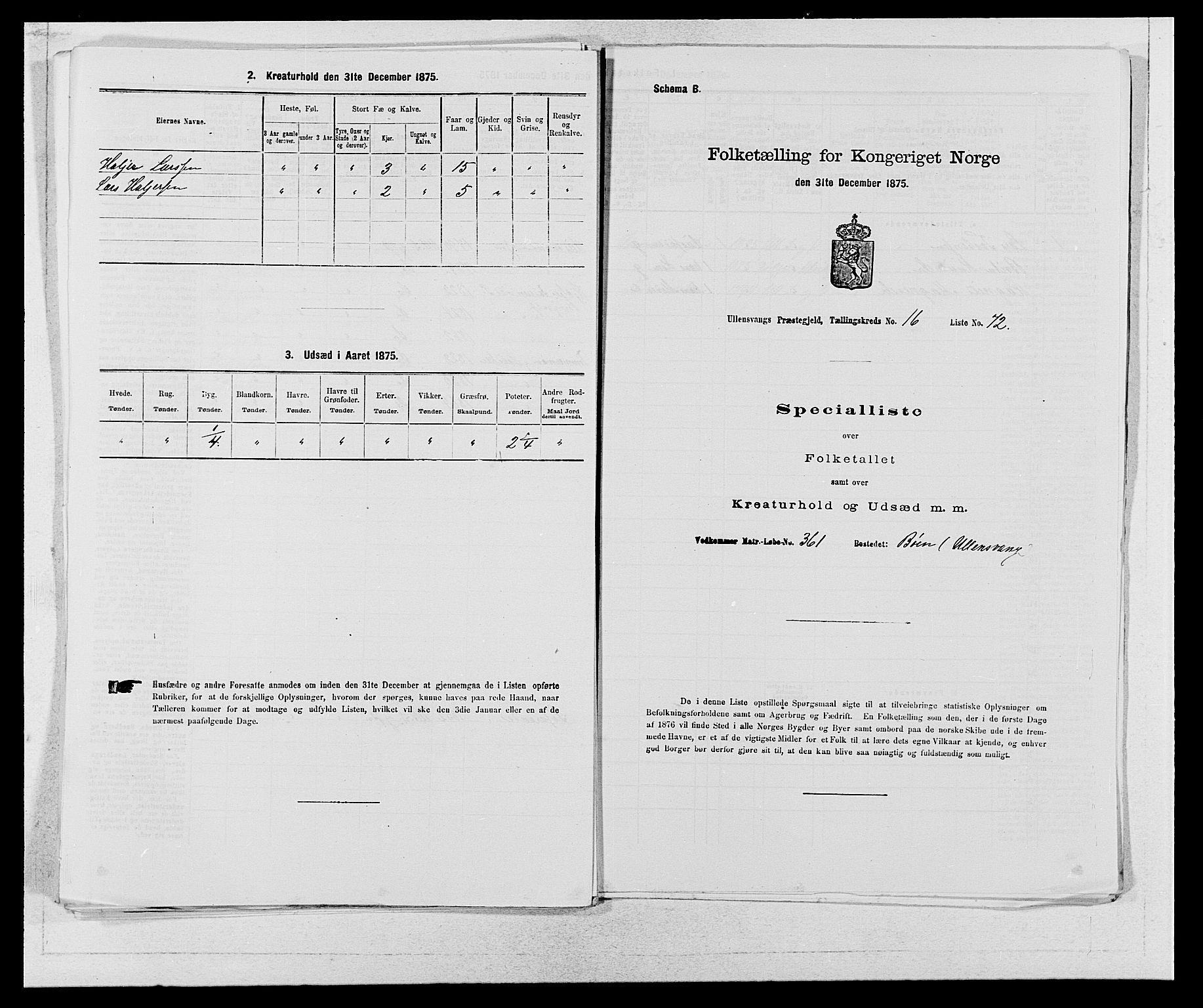 SAB, 1875 census for 1230P Ullensvang, 1875, p. 1733