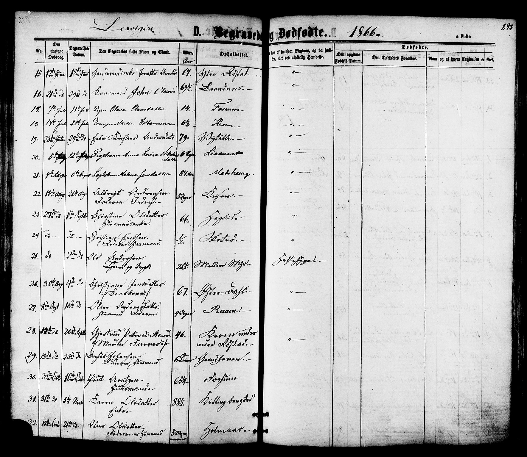 Ministerialprotokoller, klokkerbøker og fødselsregistre - Nord-Trøndelag, SAT/A-1458/701/L0009: Parish register (official) no. 701A09 /1, 1864-1882, p. 293