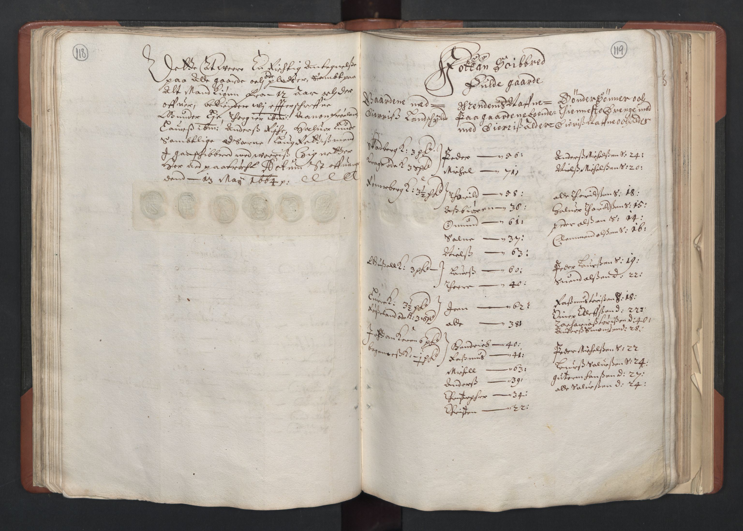 RA, Bailiff's Census 1664-1666, no. 11: Jæren and Dalane fogderi, 1664, p. 118-119