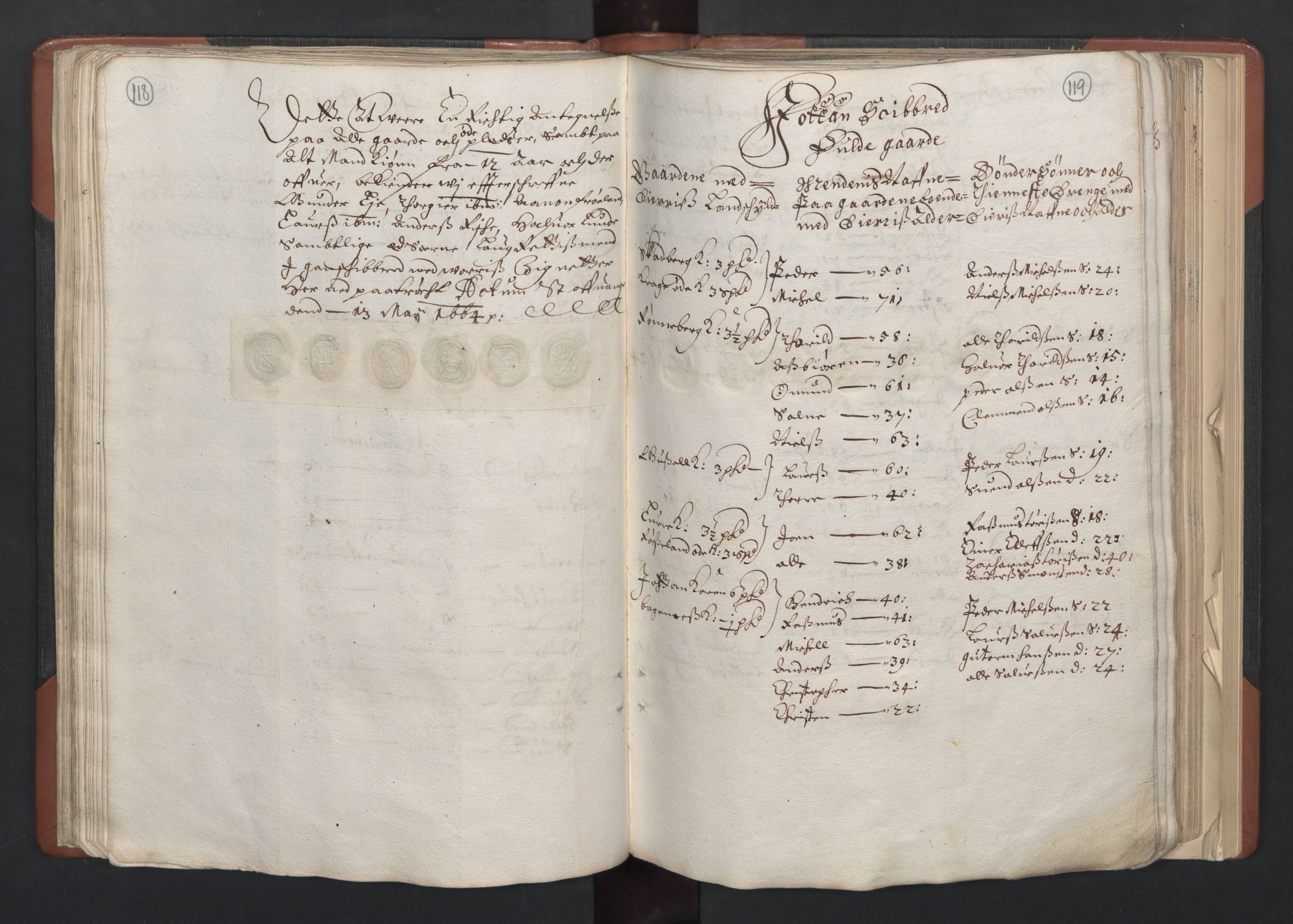 RA, Bailiff's Census 1664-1666, no. 11: Jæren and Dalane fogderi, 1664, p. 118-119