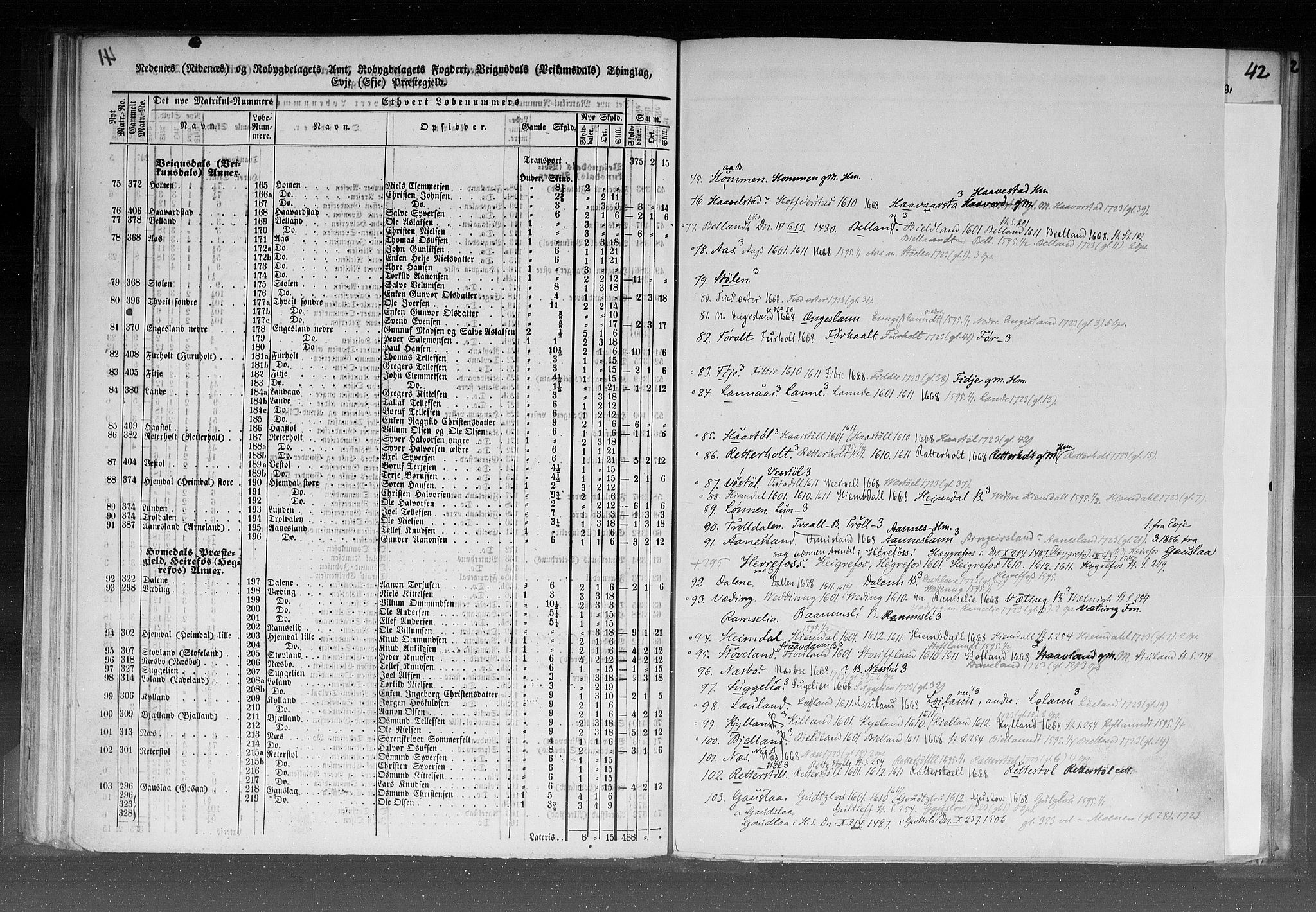 Rygh, AV/RA-PA-0034/F/Fb/L0008: Matrikkelen for 1838 - Nedenes amt (Aust-Agder fylke), 1838, p. 41b