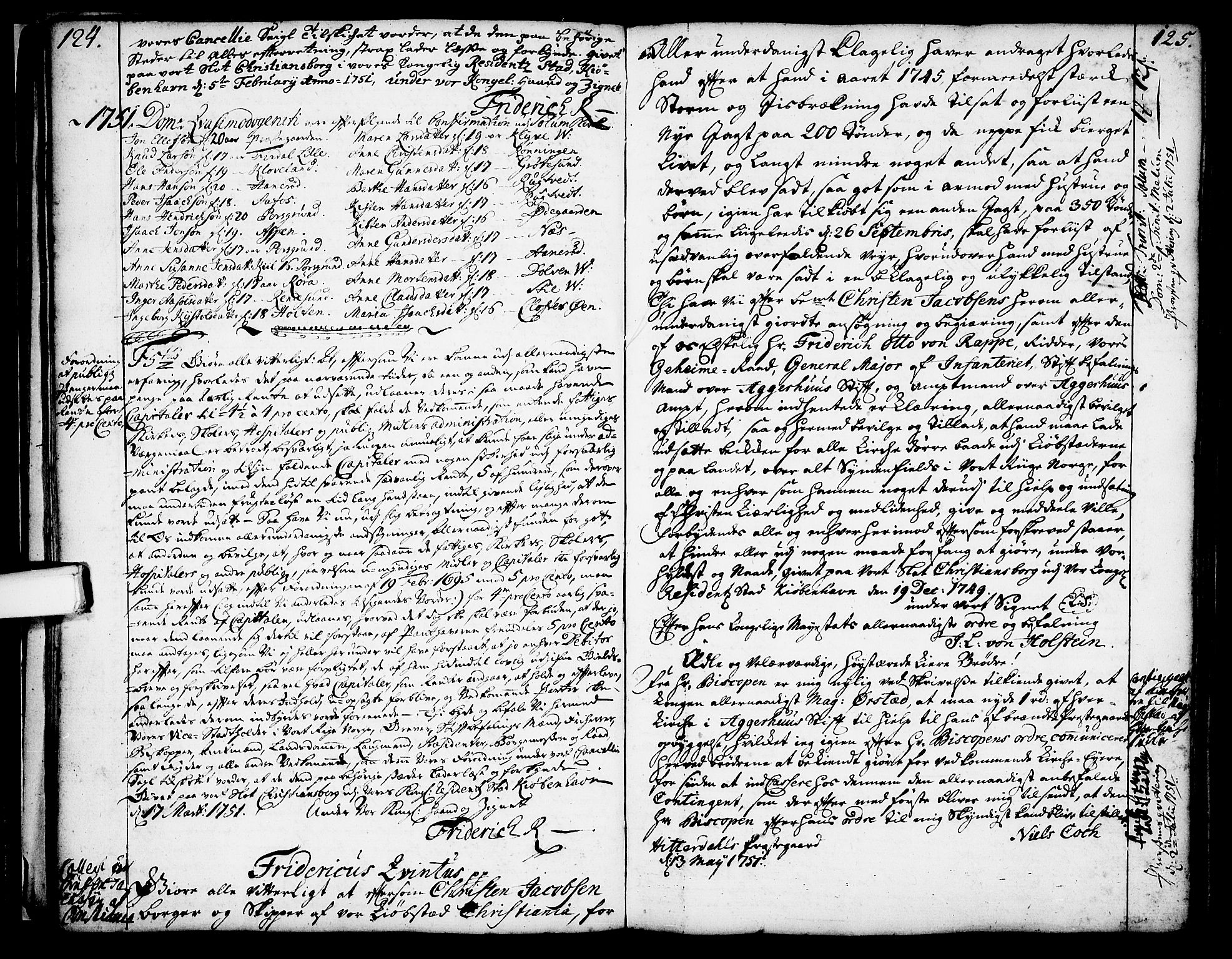 Solum sokneprestkontor, SAKO/A-305/A/Aa/L0002: Other parish register no. 2, 1743-1791, p. 124-125