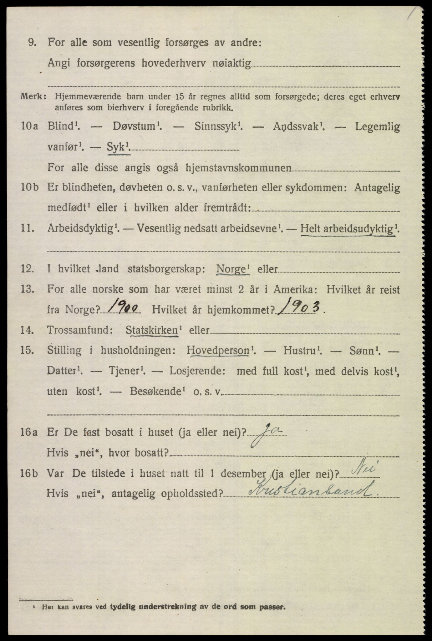 SAK, 1920 census for Holum, 1920, p. 2820