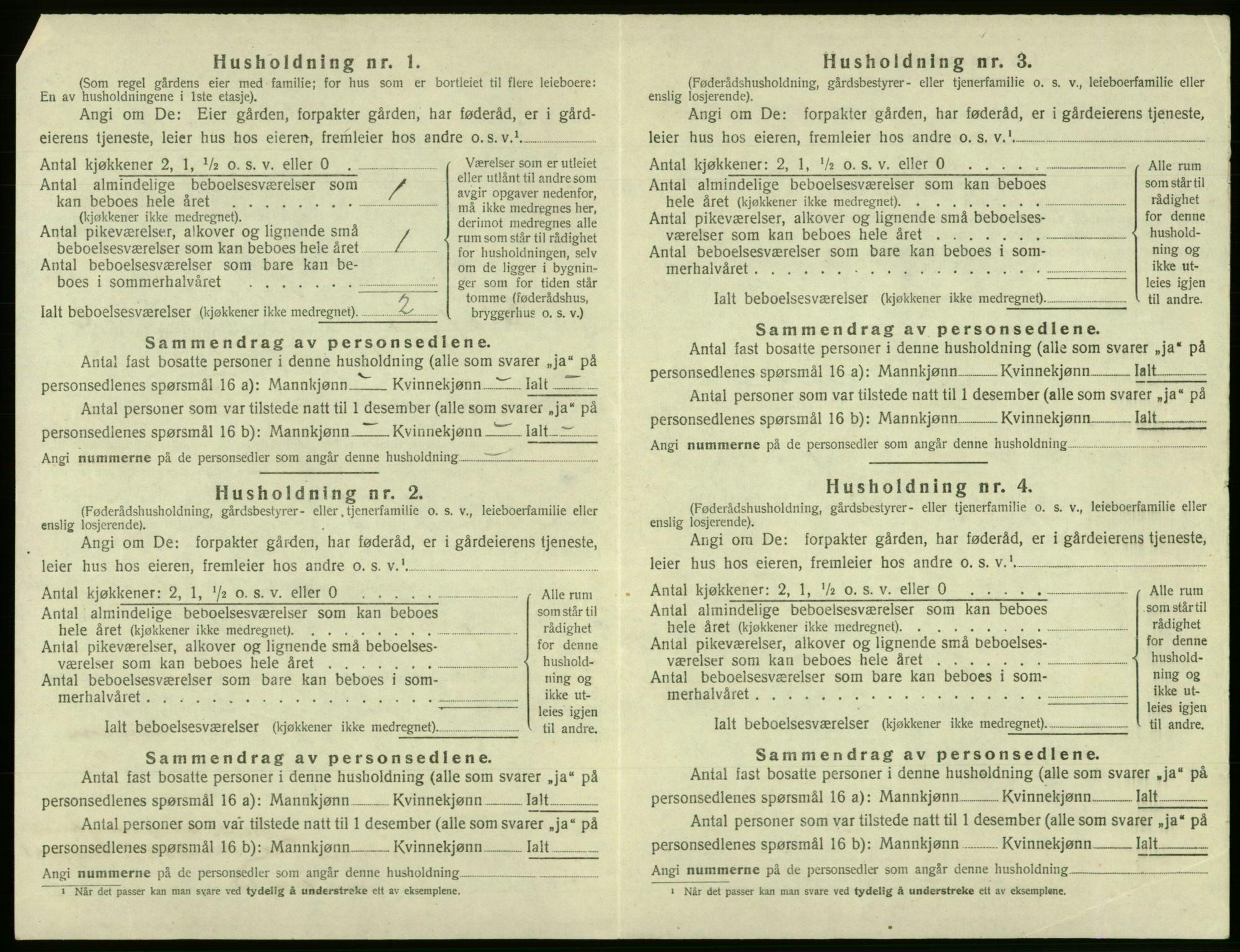 SAB, 1920 census for Eidfjord, 1920, p. 406