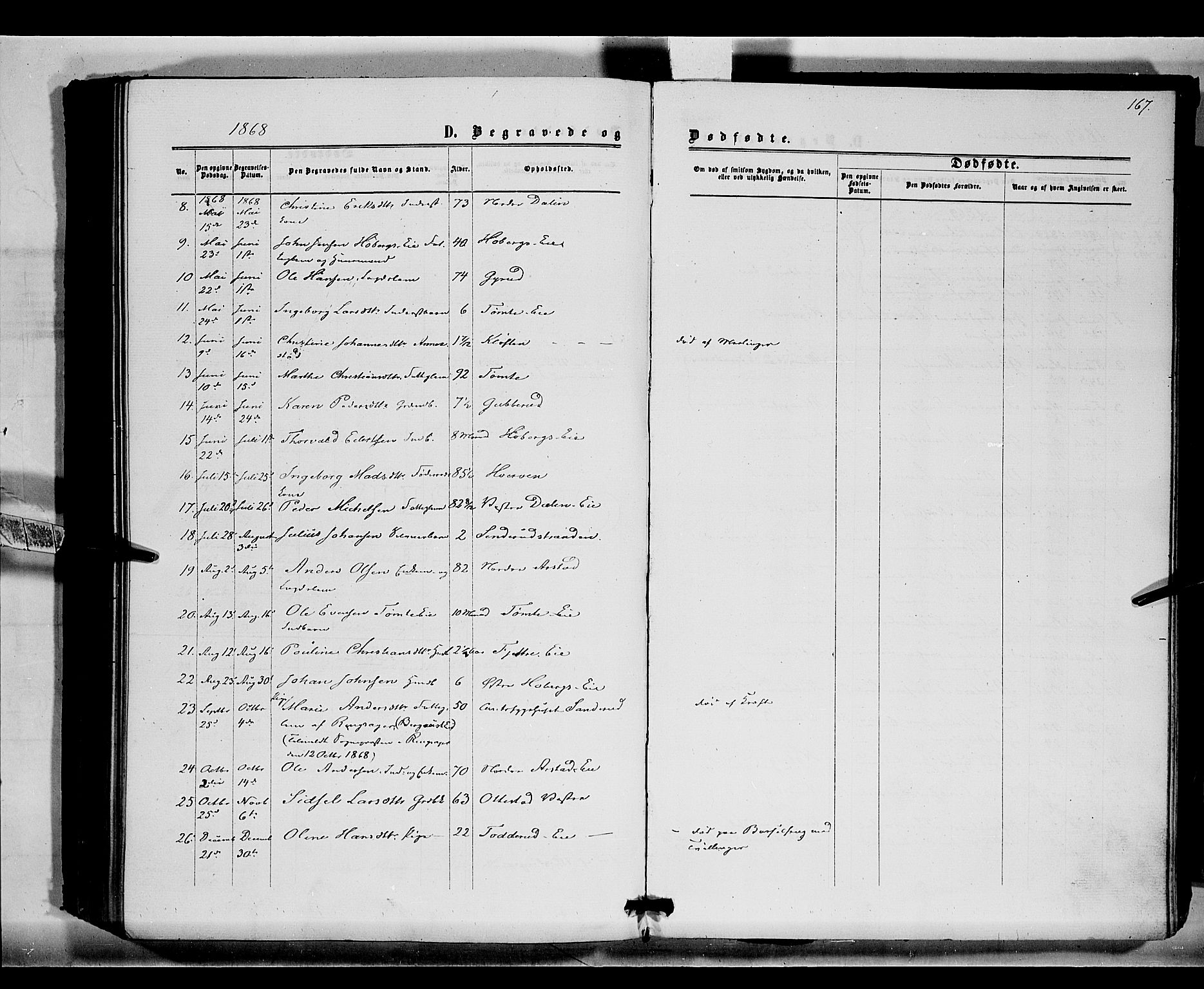 Stange prestekontor, AV/SAH-PREST-002/K/L0015: Parish register (official) no. 15, 1862-1879, p. 167