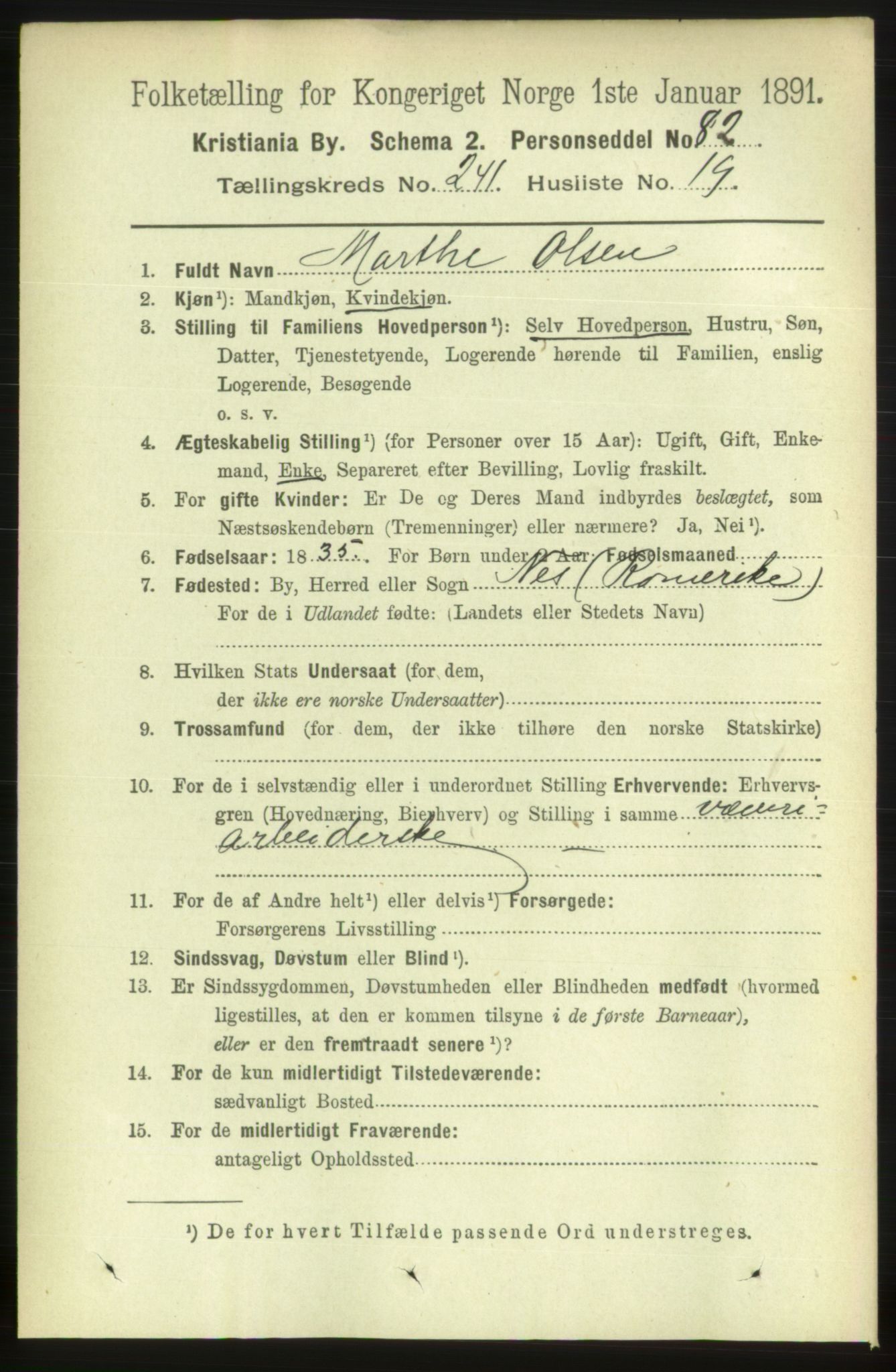 RA, 1891 census for 0301 Kristiania, 1891, p. 146823