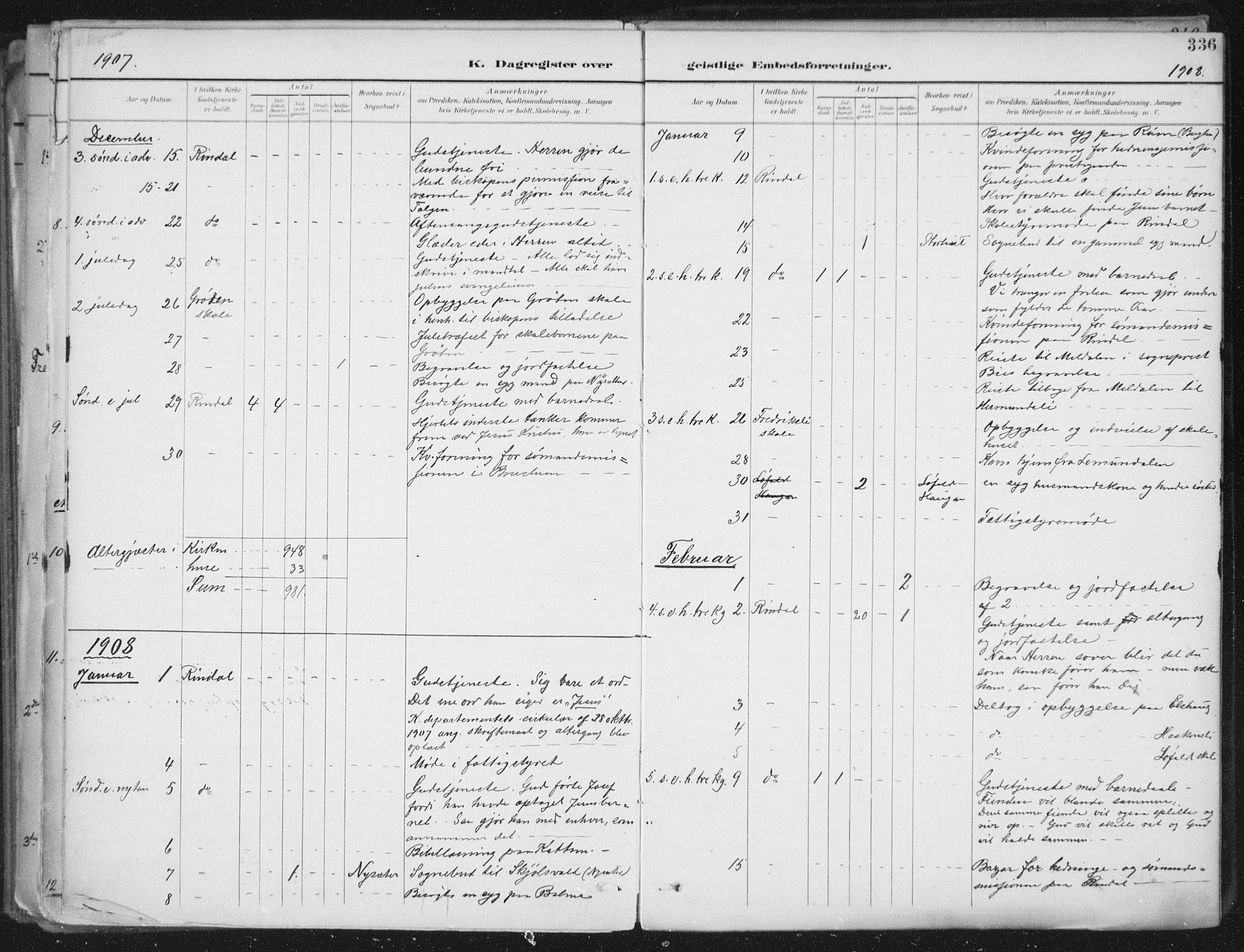 Ministerialprotokoller, klokkerbøker og fødselsregistre - Møre og Romsdal, SAT/A-1454/598/L1072: Parish register (official) no. 598A06, 1896-1910, p. 336