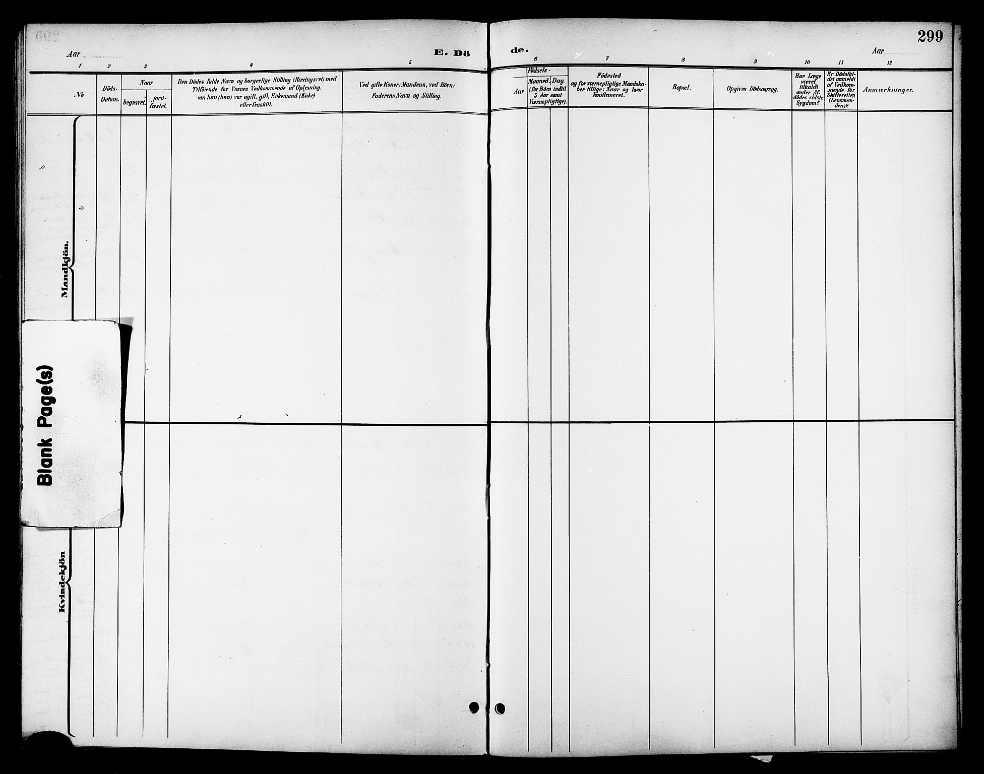 Ministerialprotokoller, klokkerbøker og fødselsregistre - Nordland, SAT/A-1459/801/L0033: Parish register (copy) no. 801C08, 1898-1910, p. 299