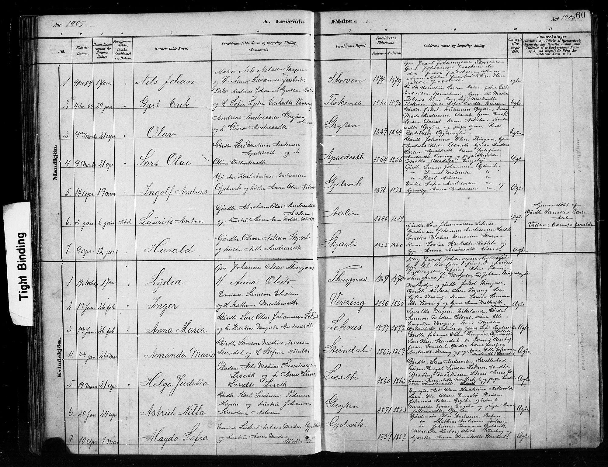 Førde sokneprestembete, SAB/A-79901/H/Hab/Habe/L0001: Parish register (copy) no. E 1, 1881-1920, p. 60