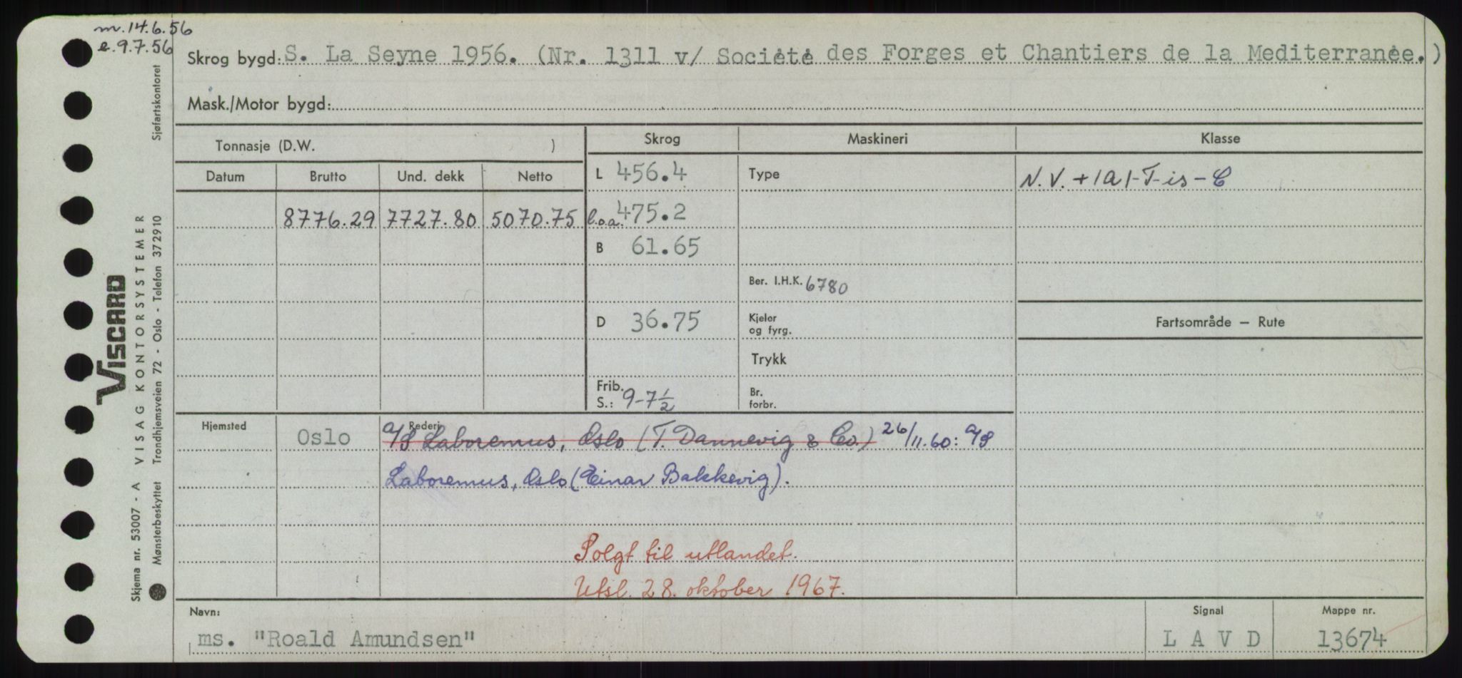 Sjøfartsdirektoratet med forløpere, Skipsmålingen, RA/S-1627/H/Hd/L0031: Fartøy, Rju-Sam, p. 11