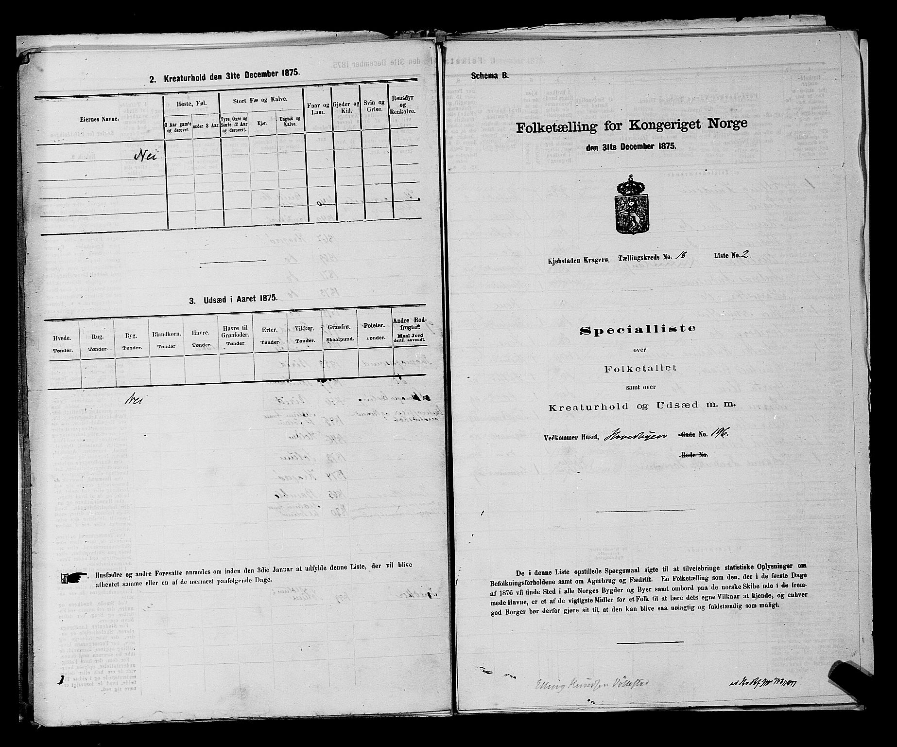 SAKO, 1875 census for 0801P Kragerø, 1875, p. 381