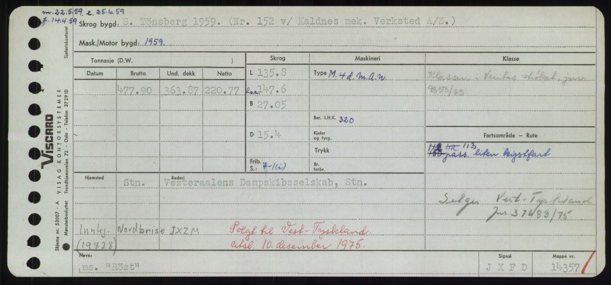 Sjøfartsdirektoratet med forløpere, Skipsmålingen, AV/RA-S-1627/H/Hd/L0031: Fartøy, Rju-Sam, p. 463