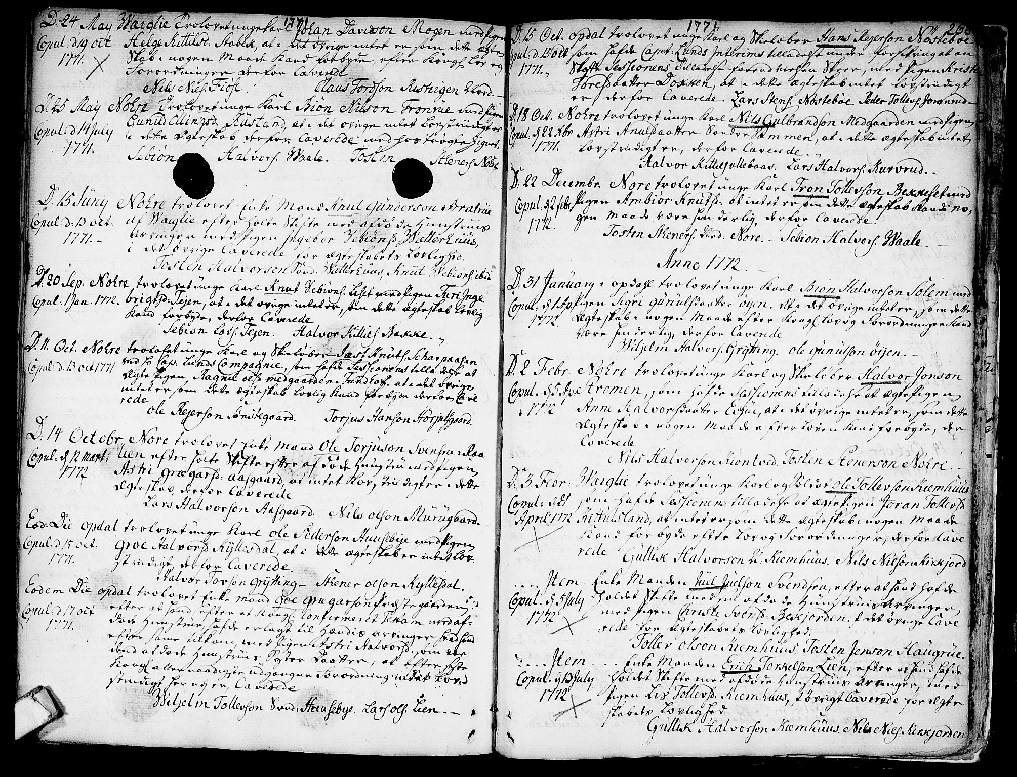 Rollag kirkebøker, SAKO/A-240/F/Fa/L0003: Parish register (official) no. I 3, 1743-1778, p. 268