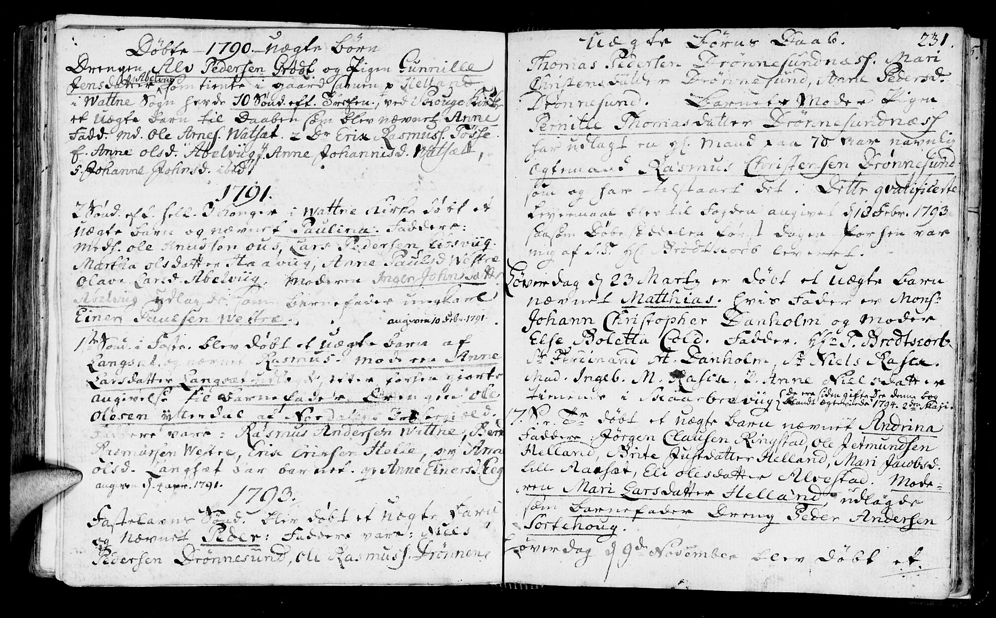 Ministerialprotokoller, klokkerbøker og fødselsregistre - Møre og Romsdal, AV/SAT-A-1454/525/L0372: Parish register (official) no. 525A02, 1778-1817, p. 231