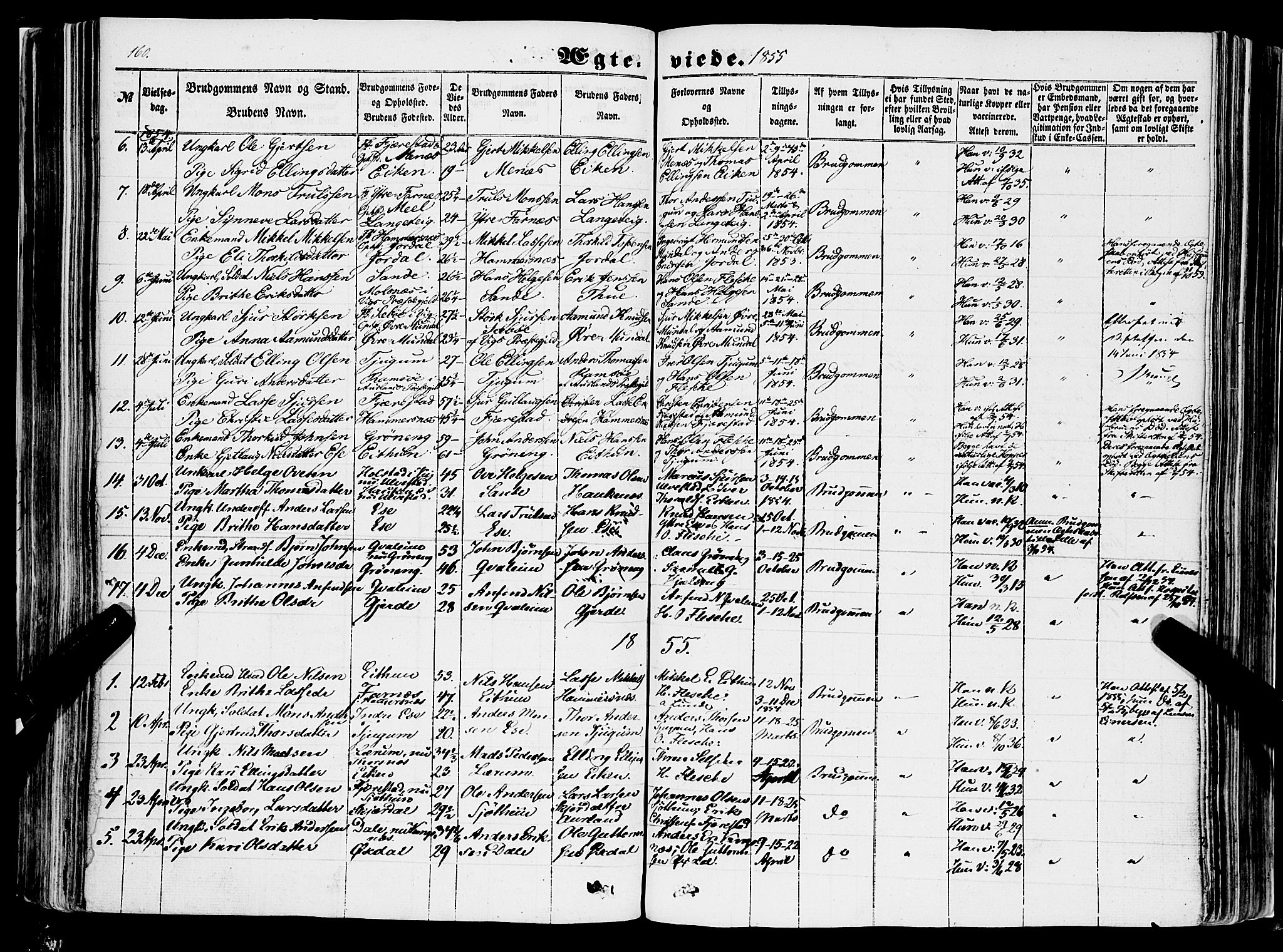 Balestrand sokneprestembete, AV/SAB-A-79601/H/Haa/Haaa/L0002: Parish register (official) no. A 2, 1847-1866, p. 160