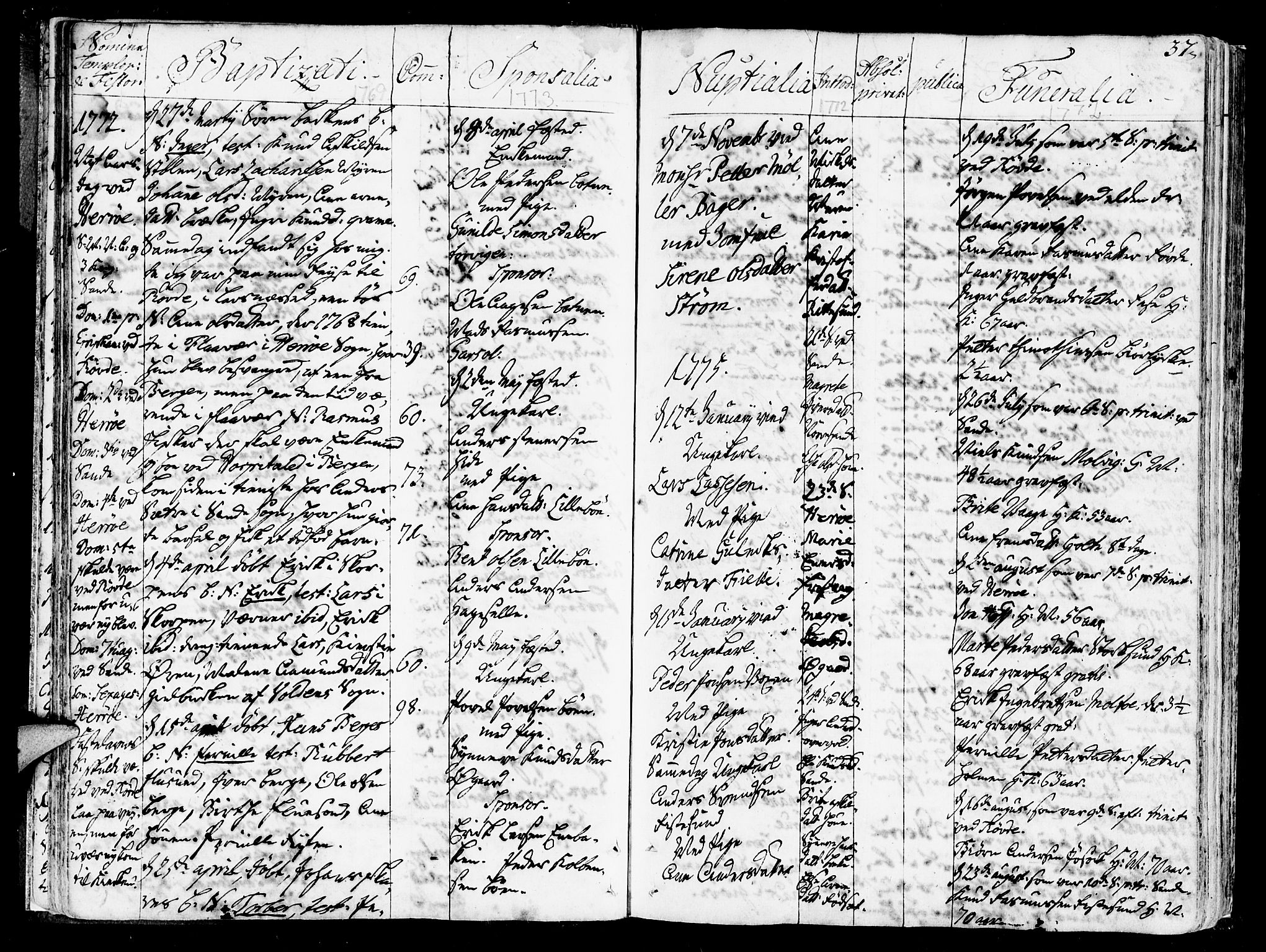Ministerialprotokoller, klokkerbøker og fødselsregistre - Møre og Romsdal, SAT/A-1454/507/L0067: Parish register (official) no. 507A02, 1767-1788, p. 37
