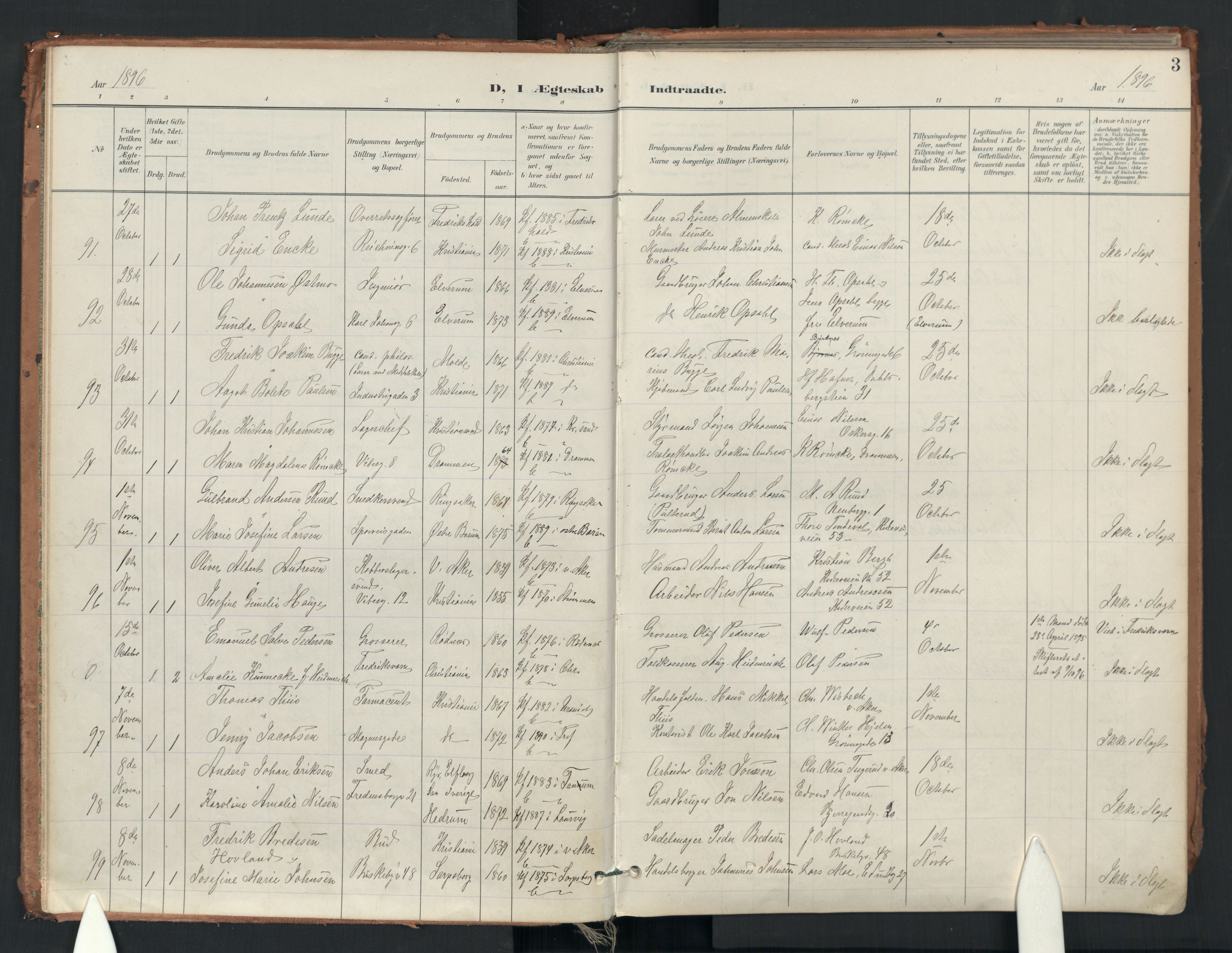 Uranienborg prestekontor Kirkebøker, AV/SAO-A-10877/F/Fa/L0007: Parish register (official) no. 7, 1896-1914, p. 3