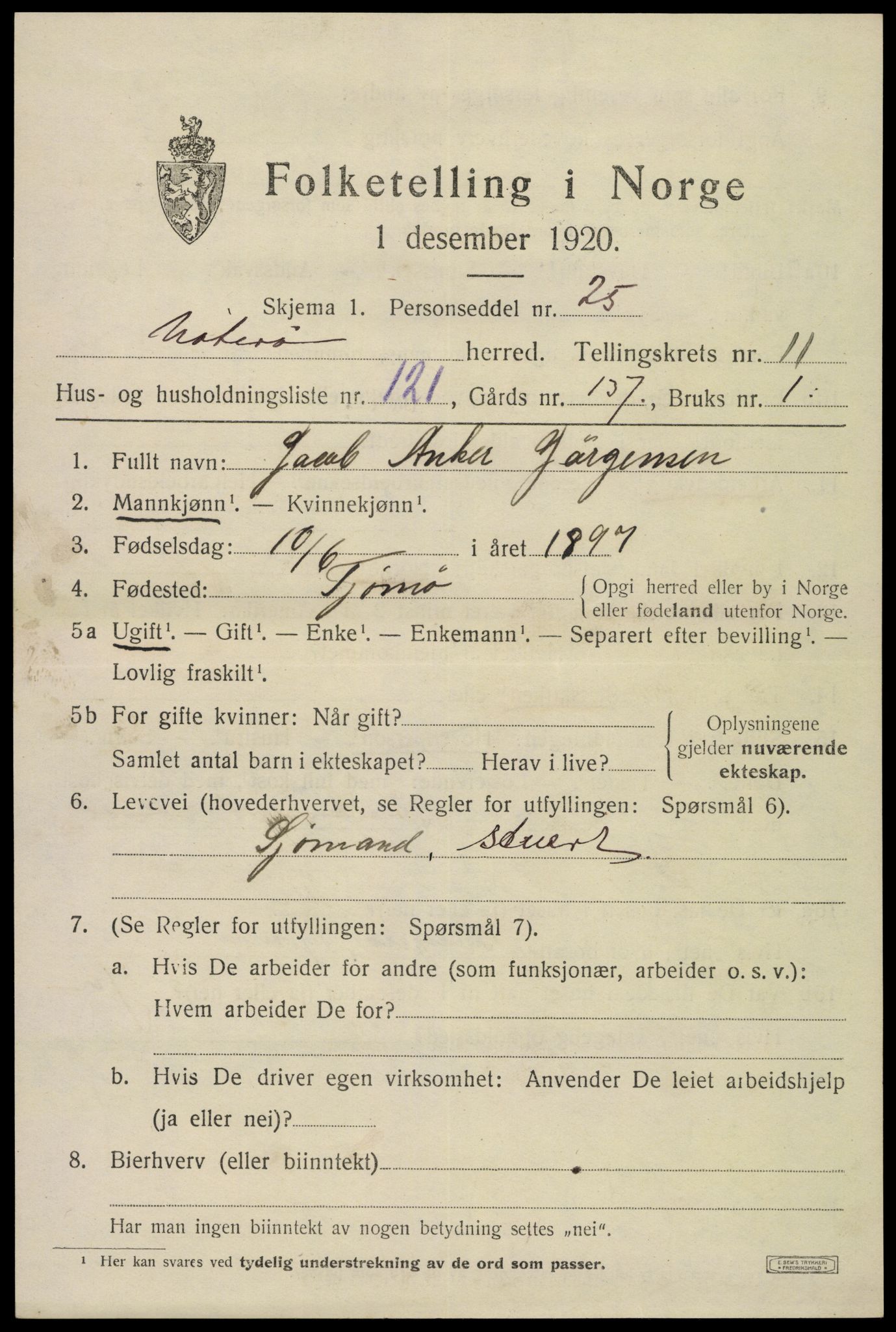 SAKO, 1920 census for Nøtterøy, 1920, p. 14715