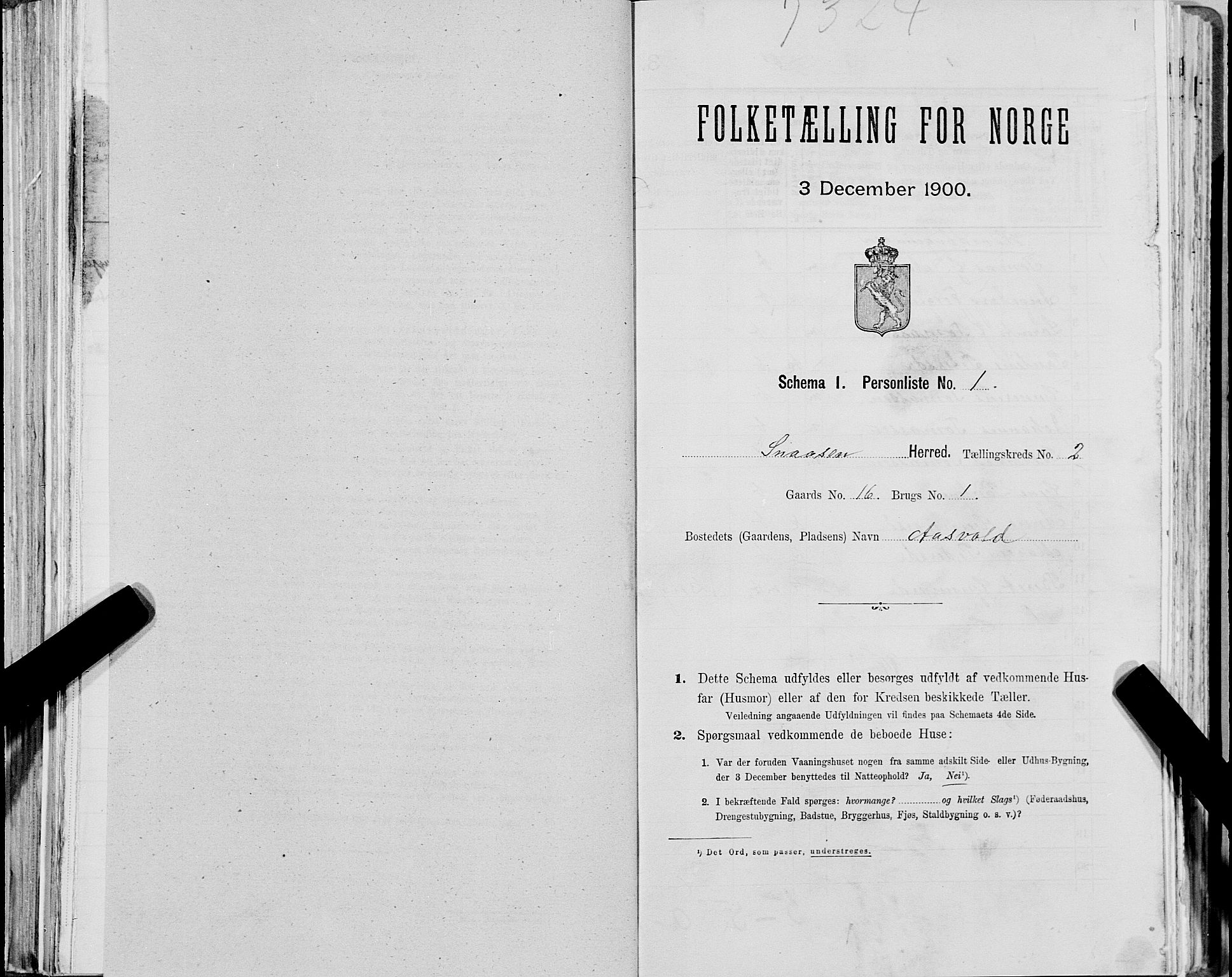 SAT, 1900 census for Snåsa, 1900, p. 265