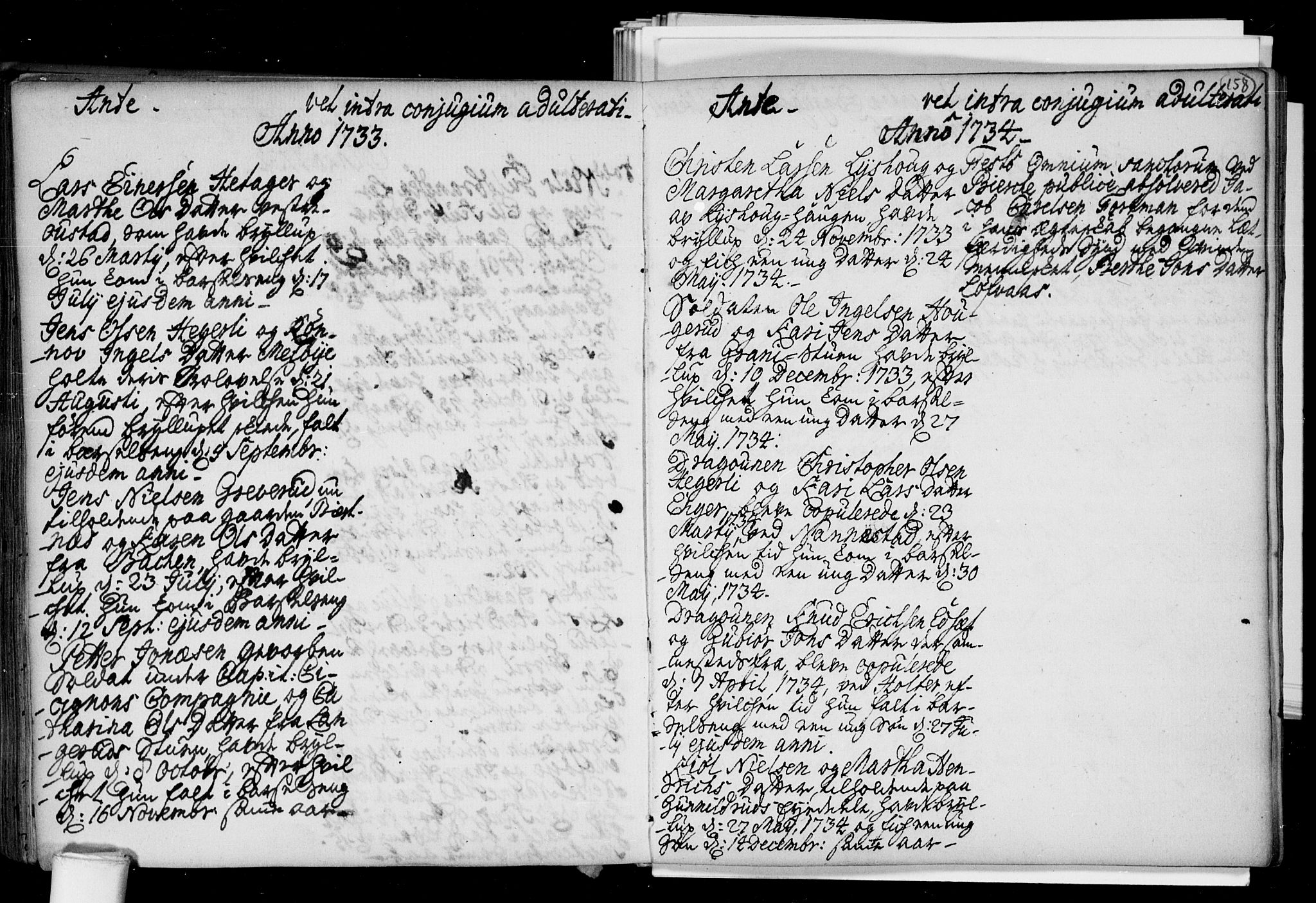 Nannestad prestekontor Kirkebøker, AV/SAO-A-10414a/F/Fa/L0005: Parish register (official) no. I 5, 1729-1738, p. 158