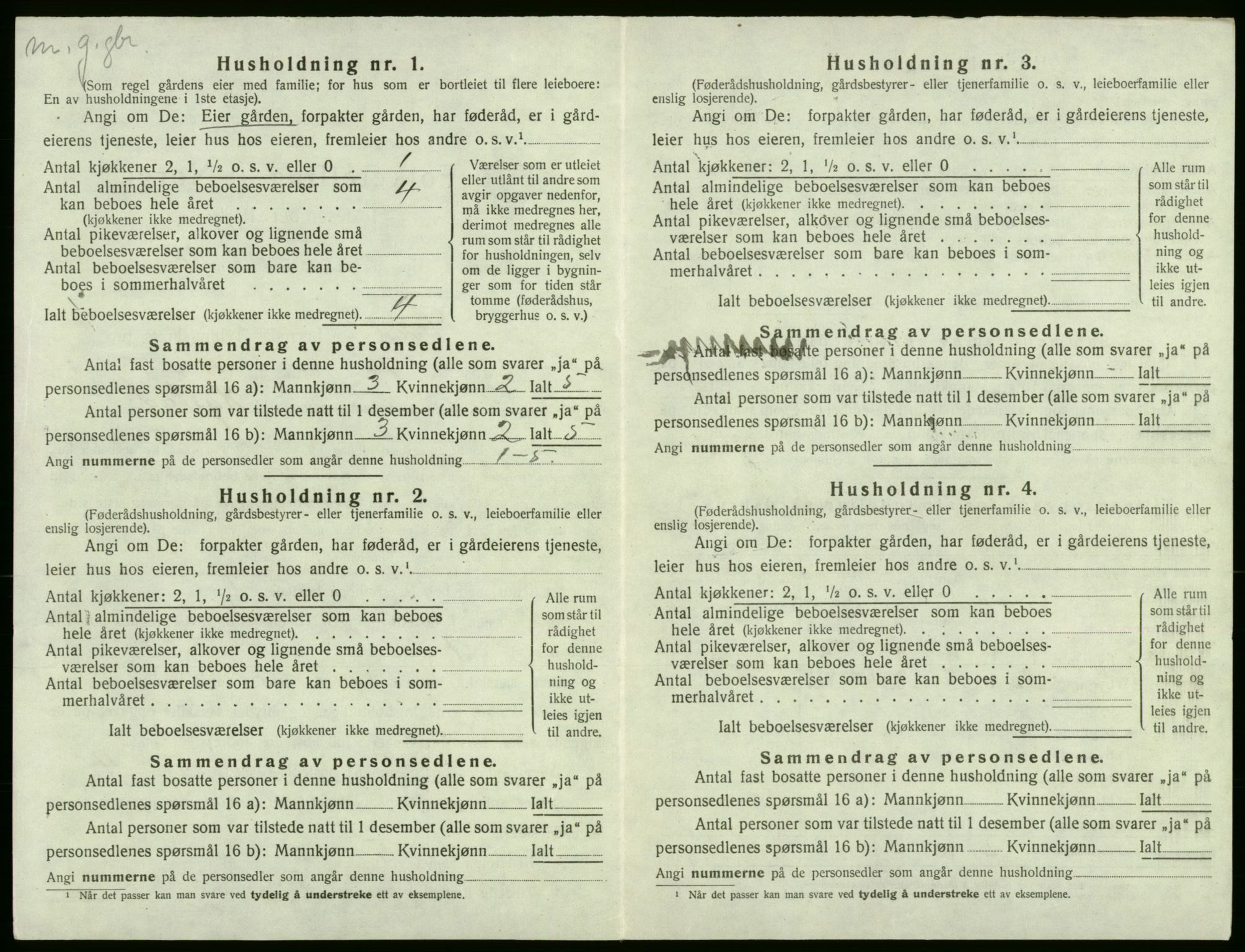 SAB, 1920 census for Stord, 1920, p. 374