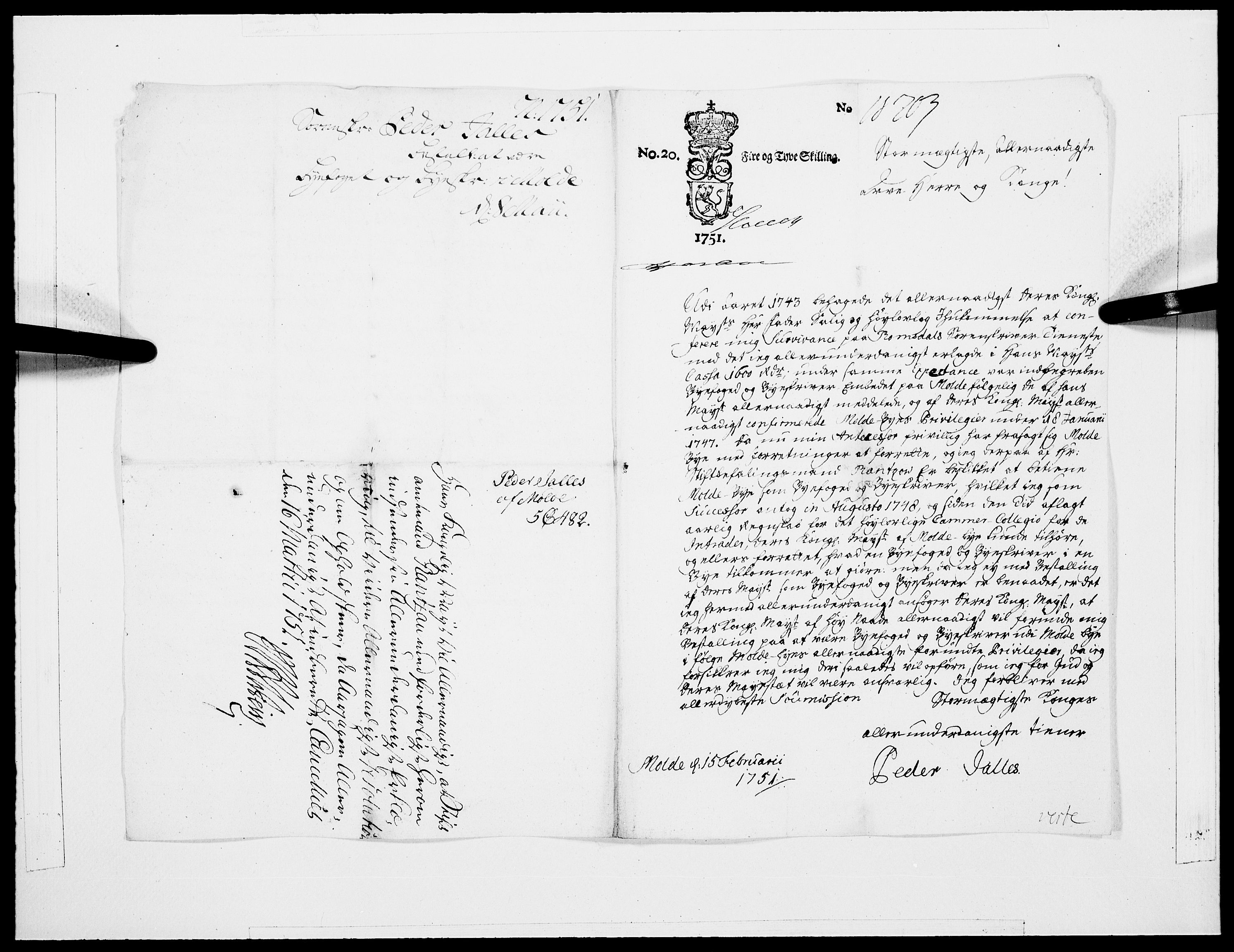 Danske Kanselli 1572-1799, RA/EA-3023/F/Fc/Fcc/Fcca/L0158: Norske innlegg 1572-1799, 1751, p. 117