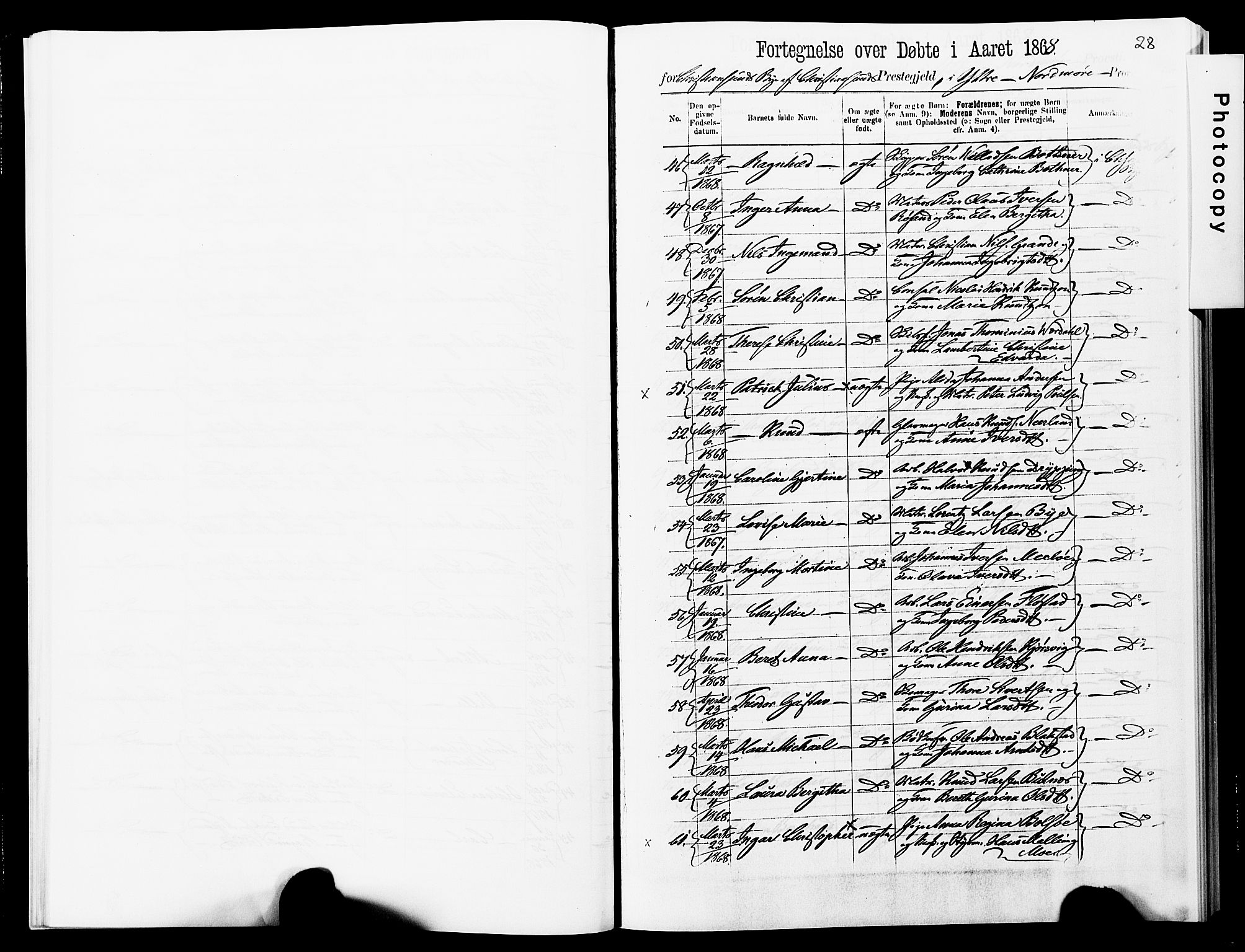 Ministerialprotokoller, klokkerbøker og fødselsregistre - Møre og Romsdal, AV/SAT-A-1454/572/L0857: Parish register (official) no. 572D01, 1866-1872, p. 28