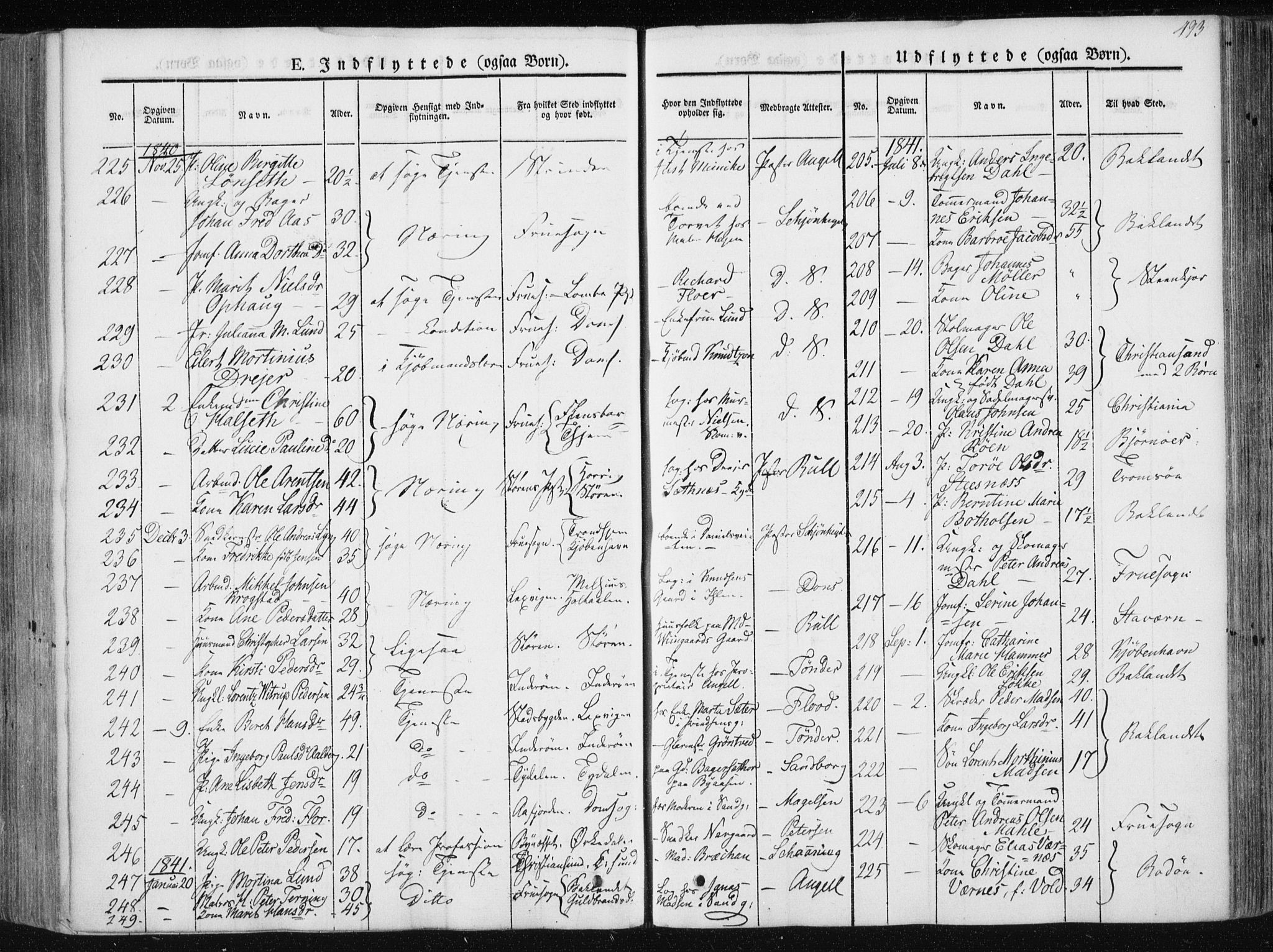 Ministerialprotokoller, klokkerbøker og fødselsregistre - Sør-Trøndelag, AV/SAT-A-1456/601/L0049: Parish register (official) no. 601A17, 1839-1847, p. 493