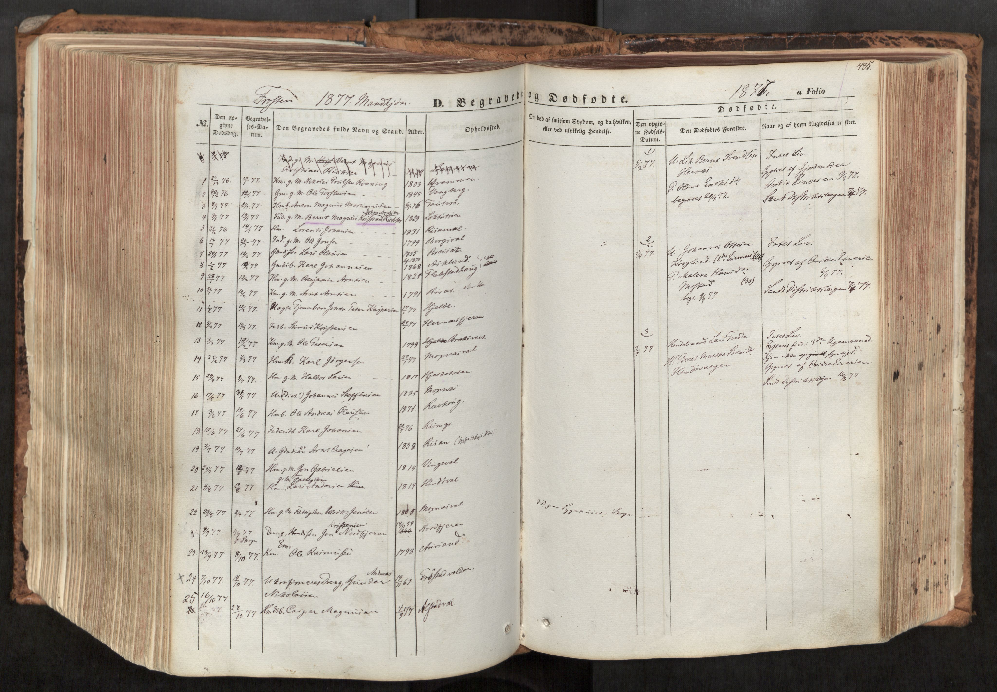 Ministerialprotokoller, klokkerbøker og fødselsregistre - Nord-Trøndelag, SAT/A-1458/713/L0116: Parish register (official) no. 713A07, 1850-1877, p. 485