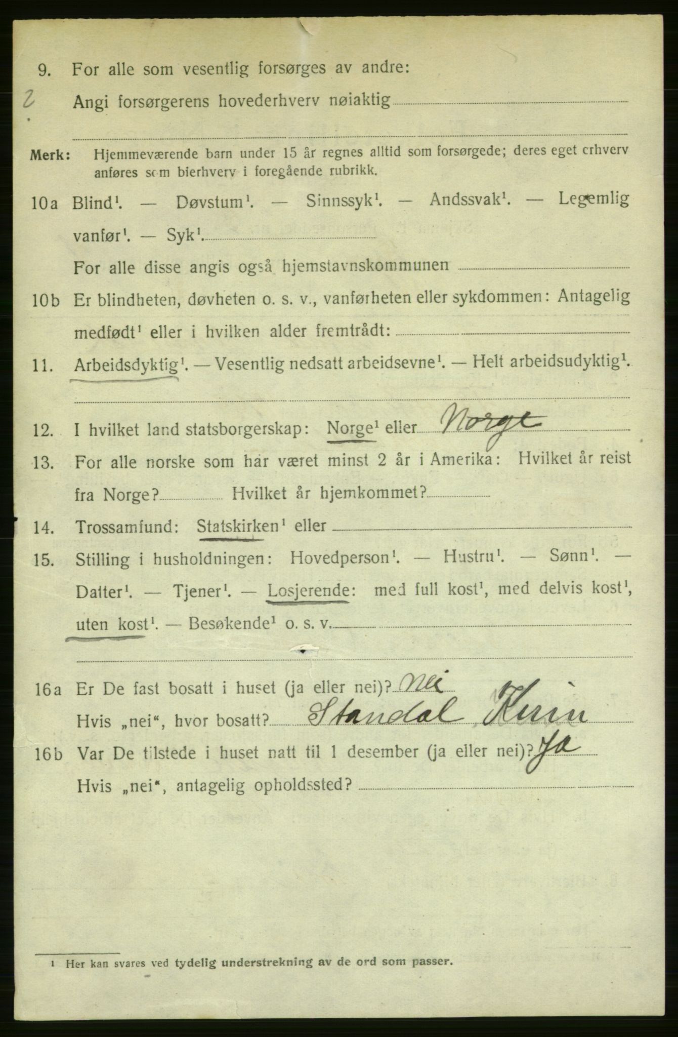 SAB, 1920 census for Florø, 1920, p. 2049