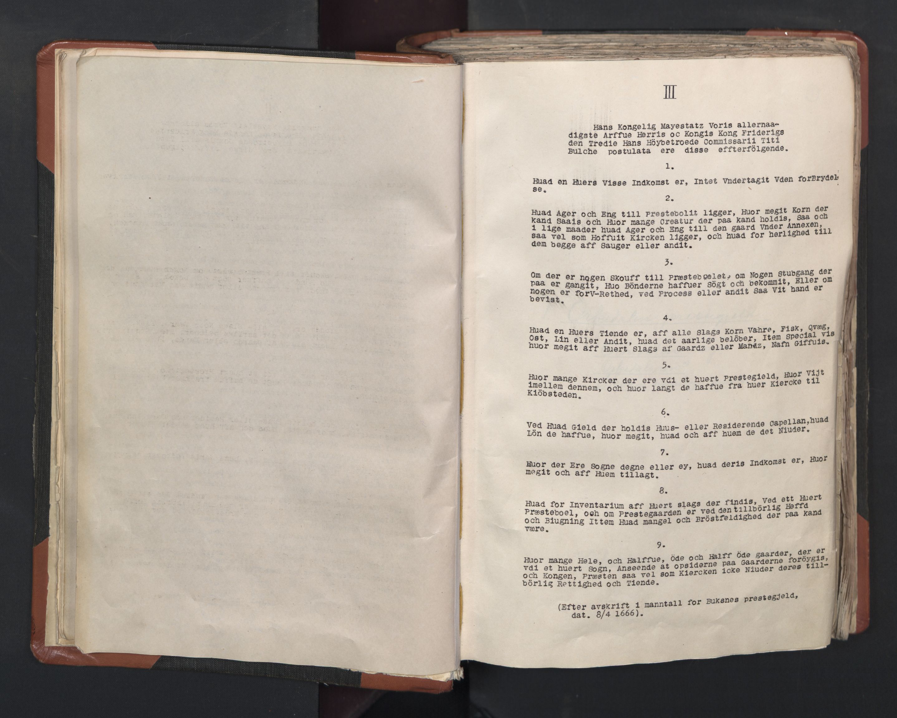 RA, Vicar's Census 1664-1666, no. 31: Dalane deanery, 1664-1666