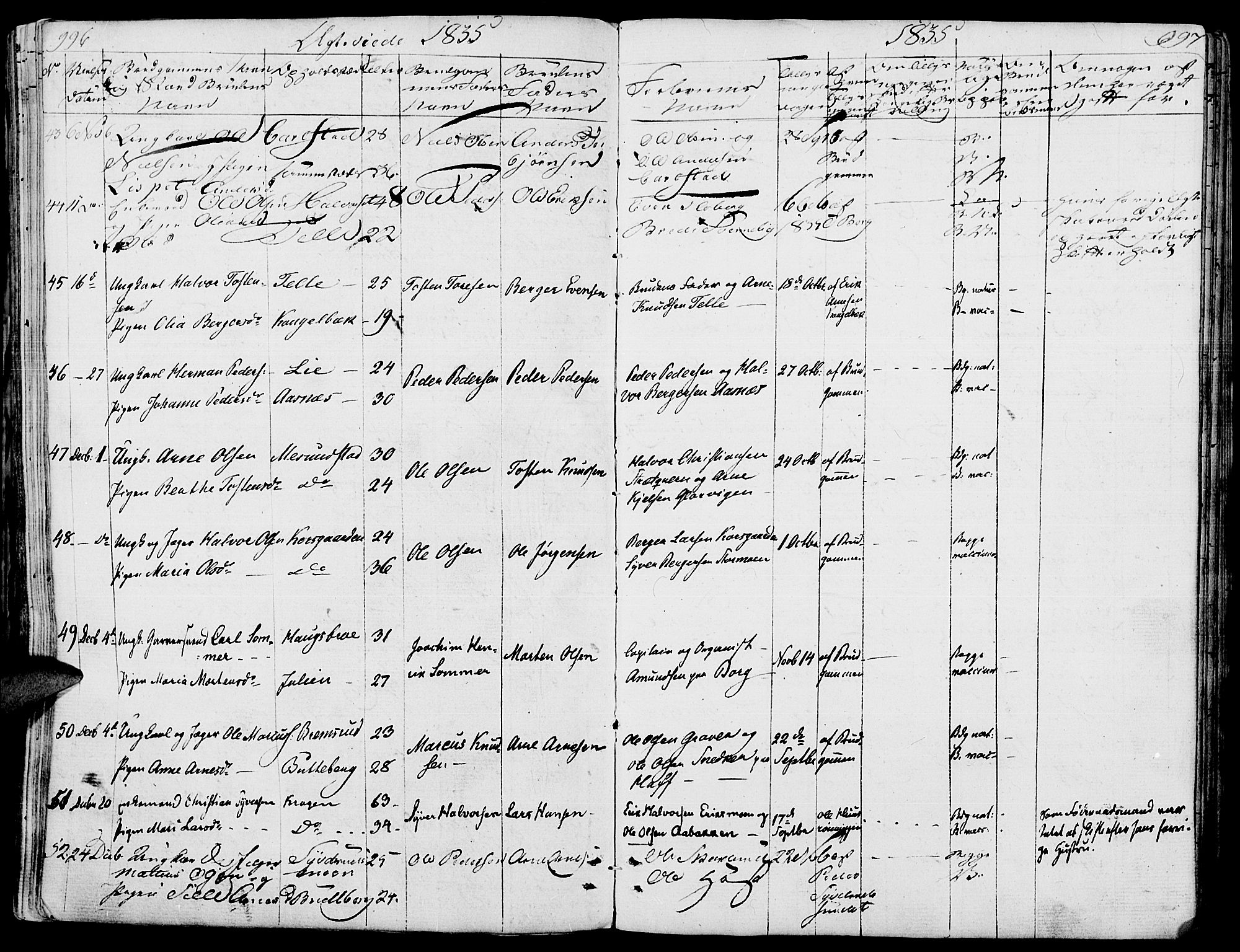 Hof prestekontor, AV/SAH-PREST-038/H/Ha/Haa/L0006: Parish register (official) no. 6, 1822-1841, p. 996-997