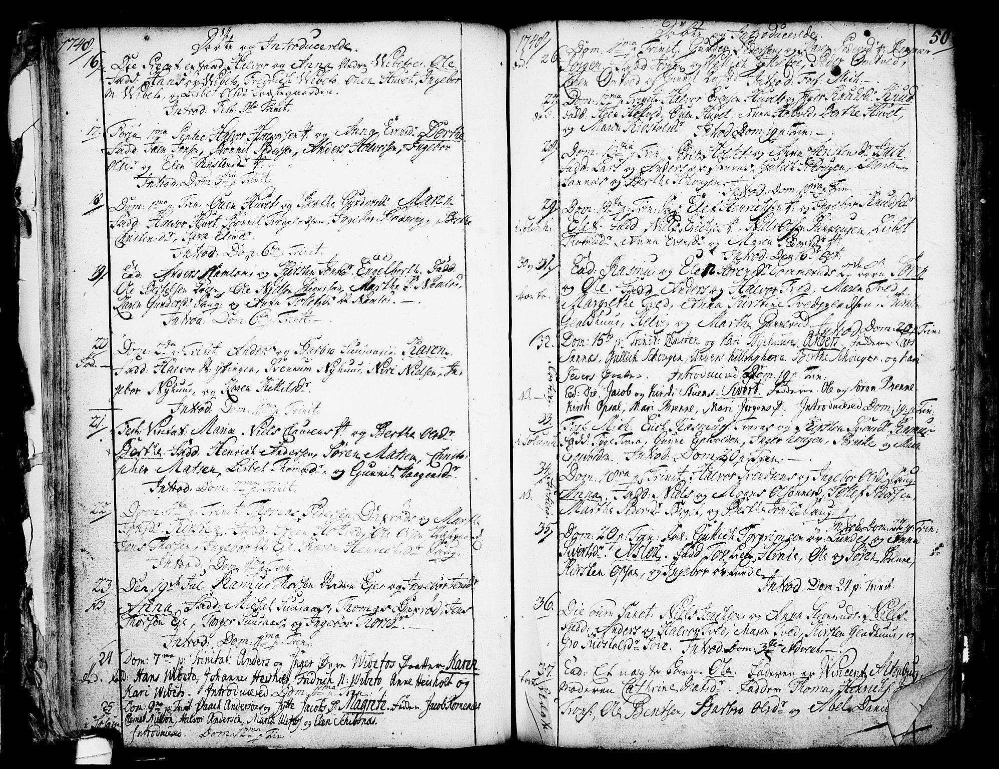 Holla kirkebøker, SAKO/A-272/F/Fa/L0001: Parish register (official) no. 1, 1717-1779, p. 50