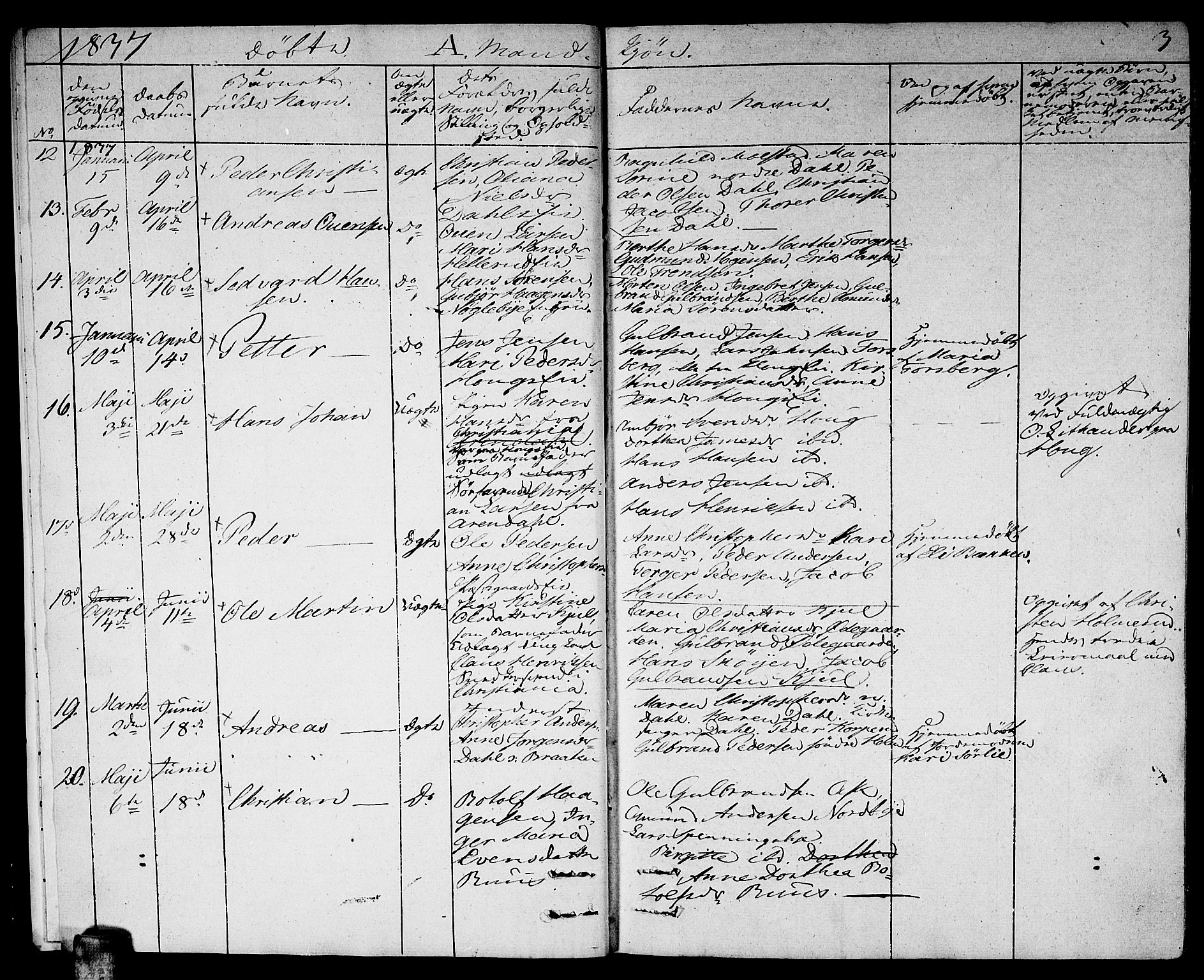 Nittedal prestekontor Kirkebøker, SAO/A-10365a/F/Fa/L0004: Parish register (official) no. I 4, 1836-1849, p. 3