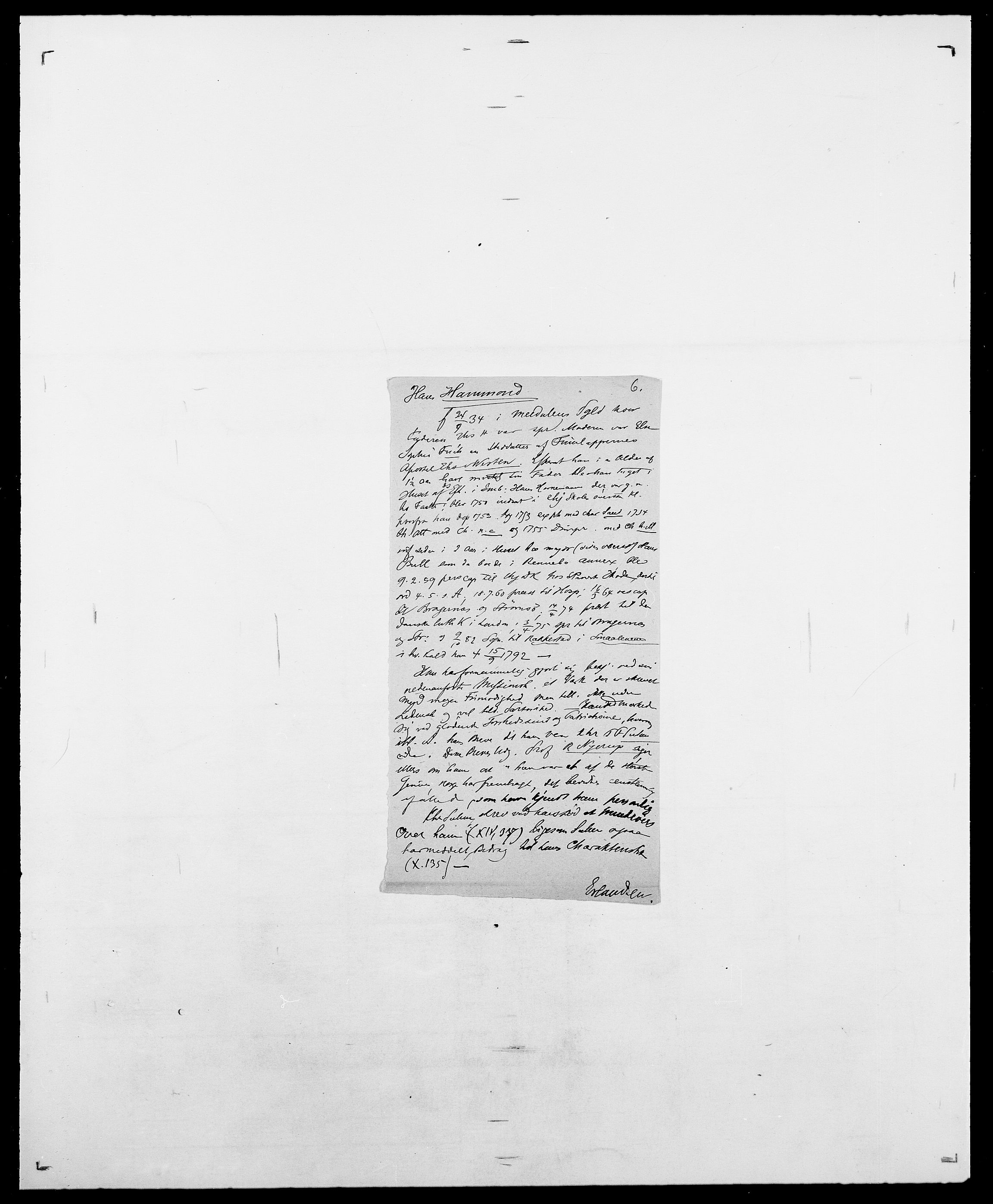 Delgobe, Charles Antoine - samling, AV/SAO-PAO-0038/D/Da/L0016: Hamborg - Hektoen, p. 85