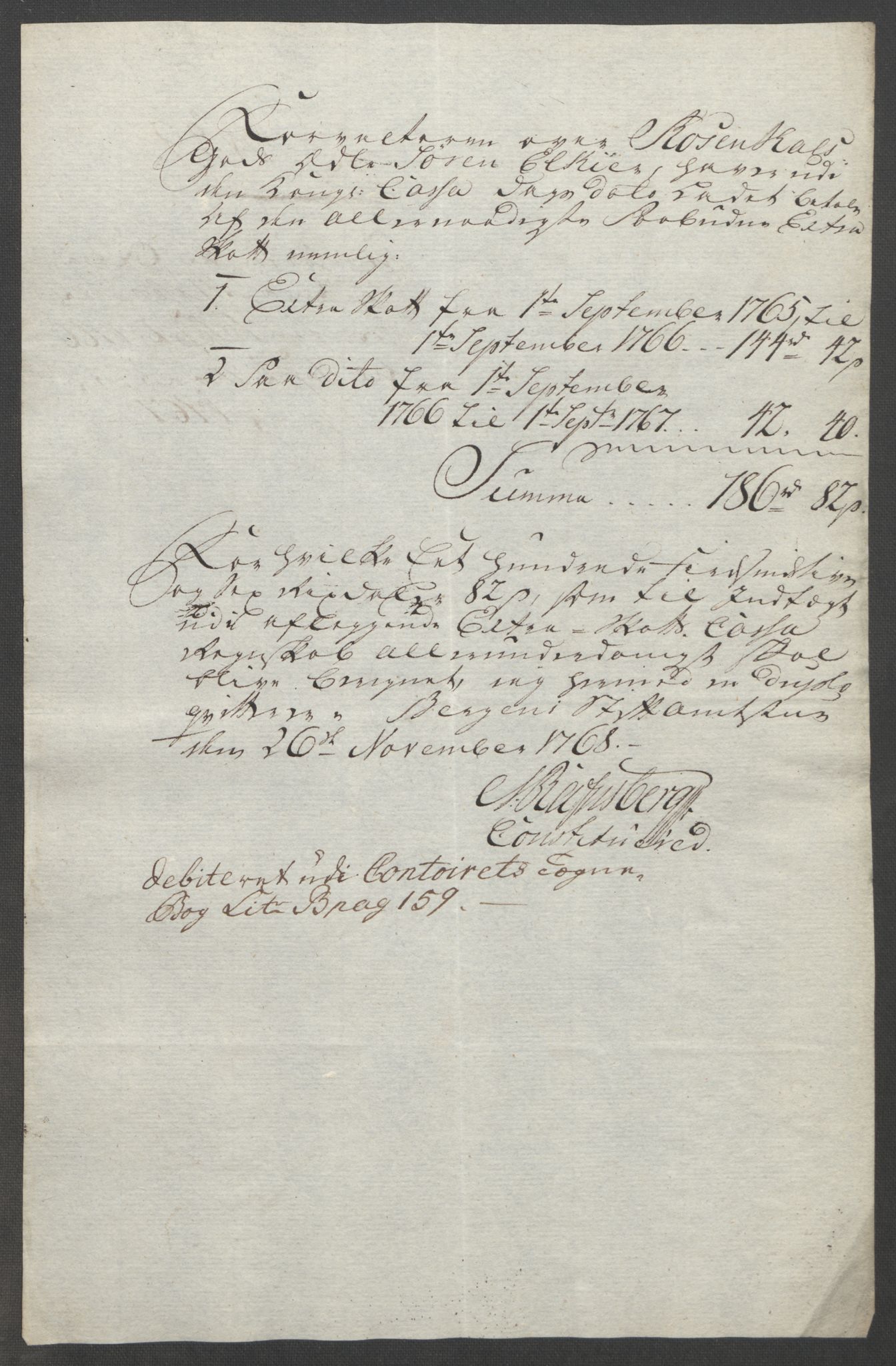 Rentekammeret inntil 1814, Reviderte regnskaper, Fogderegnskap, AV/RA-EA-4092/R49/L3157: Ekstraskatten Rosendal Baroni, 1762-1772, p. 196