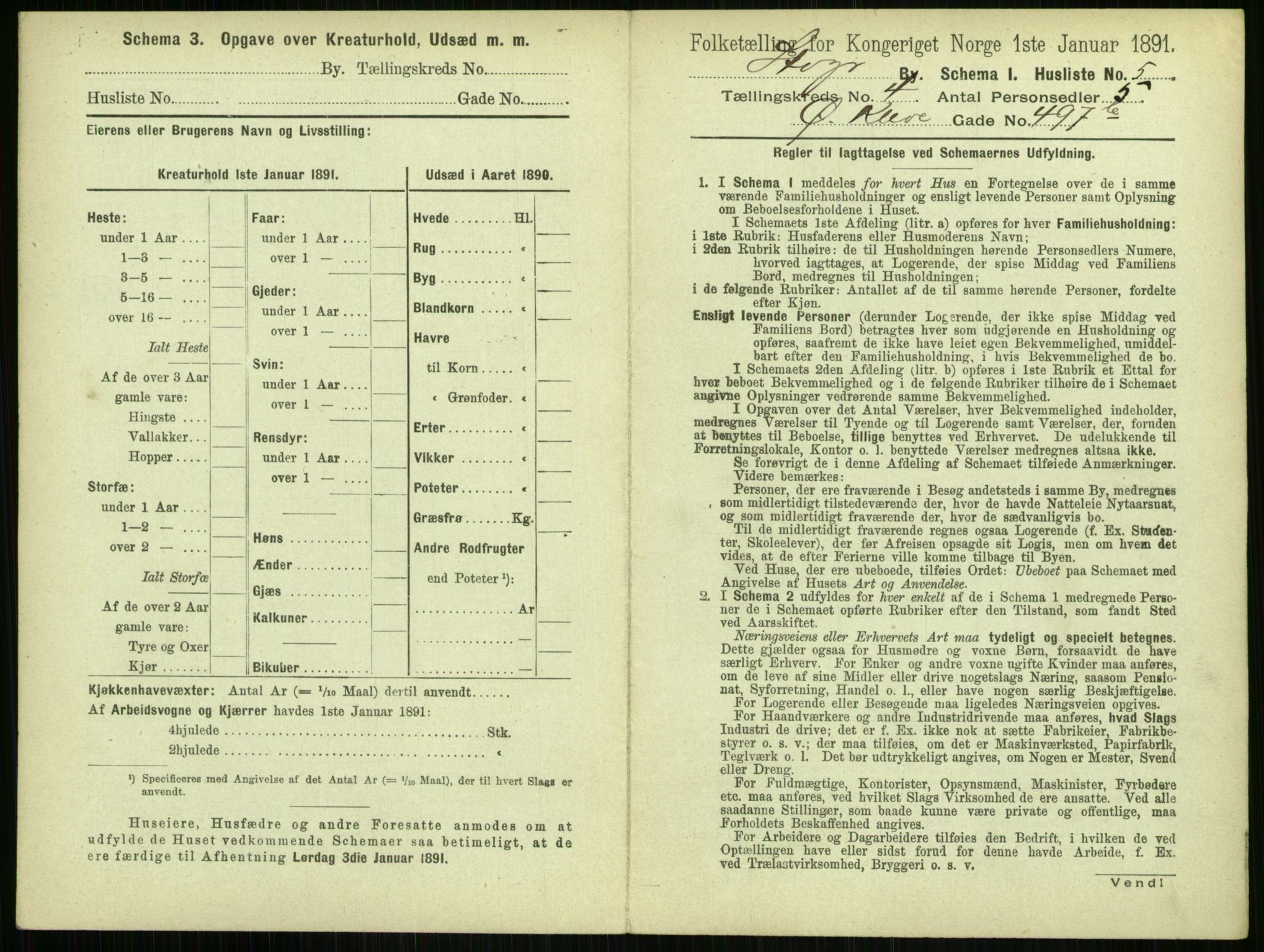 RA, 1891 census for 1103 Stavanger, 1891, p. 673