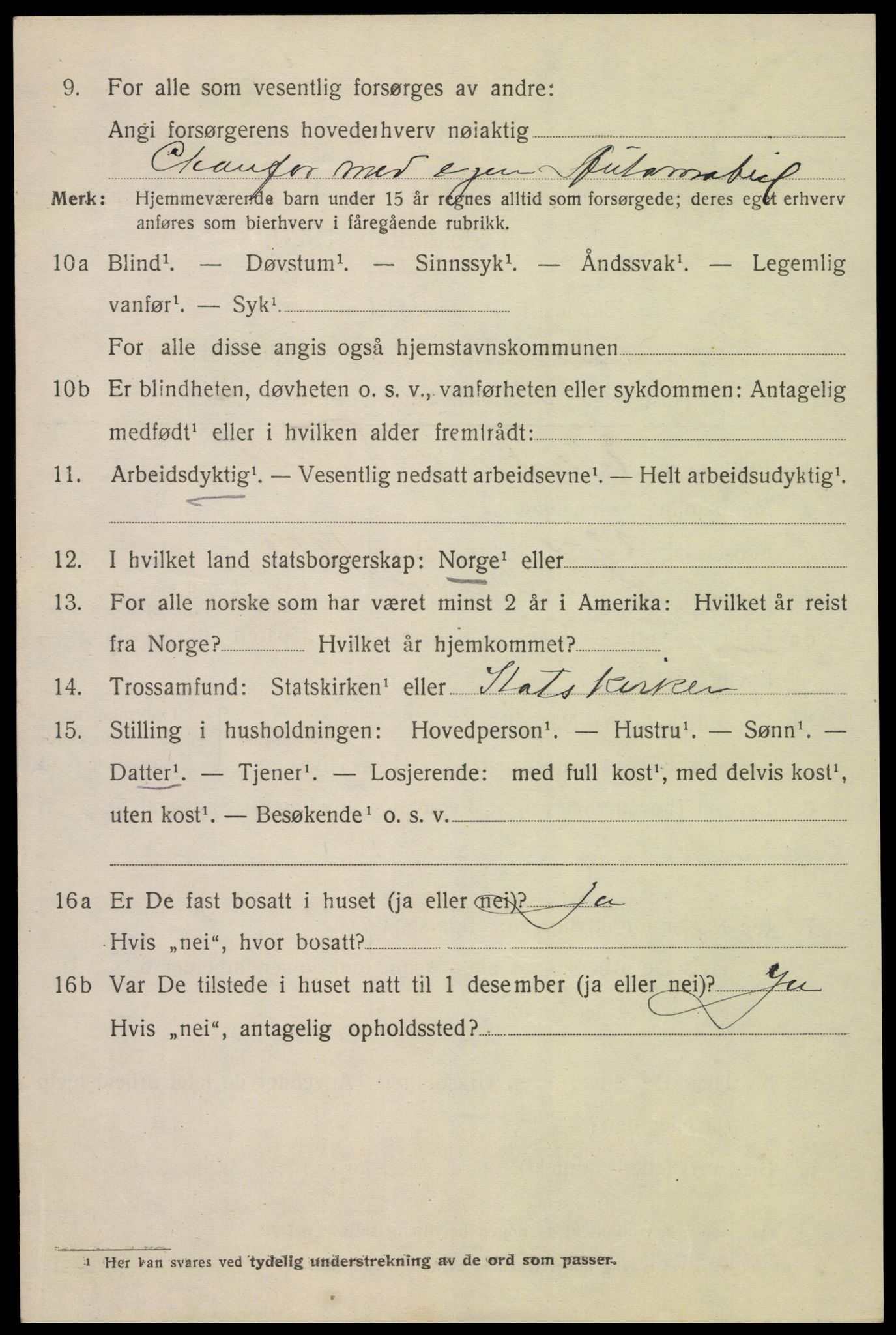 SAK, 1920 census for Kristiansand, 1920, p. 42798