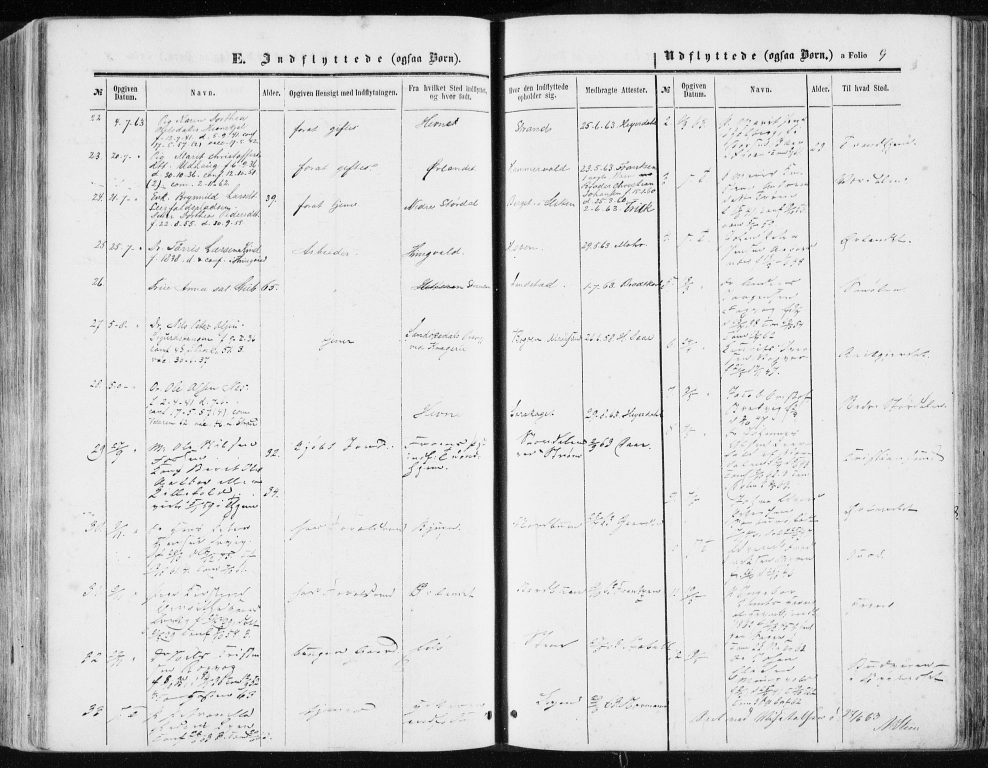 Ministerialprotokoller, klokkerbøker og fødselsregistre - Sør-Trøndelag, AV/SAT-A-1456/634/L0531: Parish register (official) no. 634A07, 1861-1870, p. 9