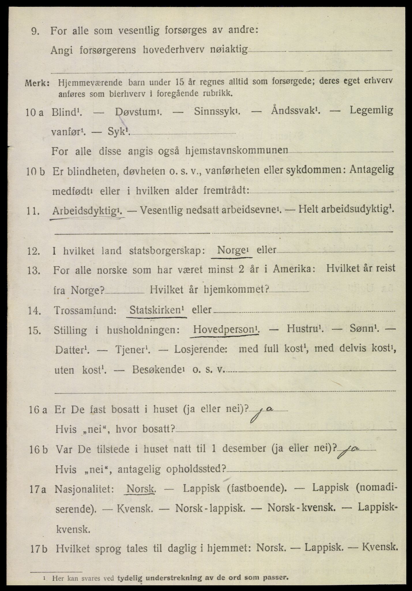 SAT, 1920 census for Træna, 1920, p. 1279