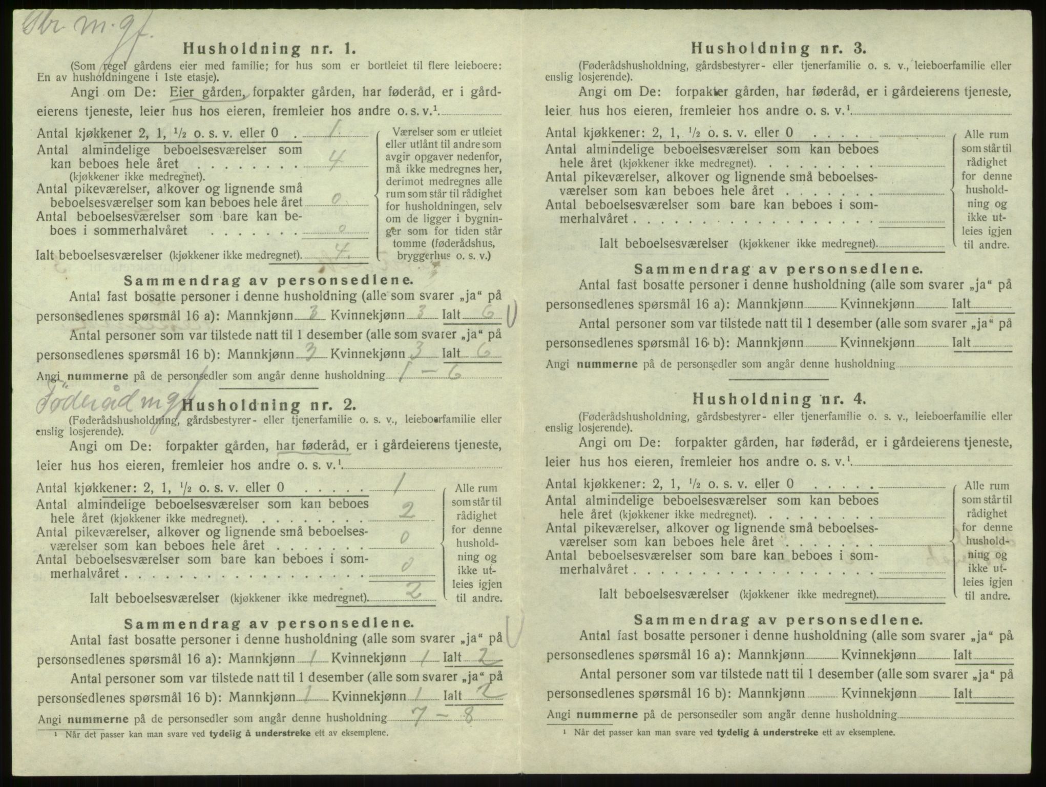 SAB, 1920 census for Bruvik, 1920, p. 150