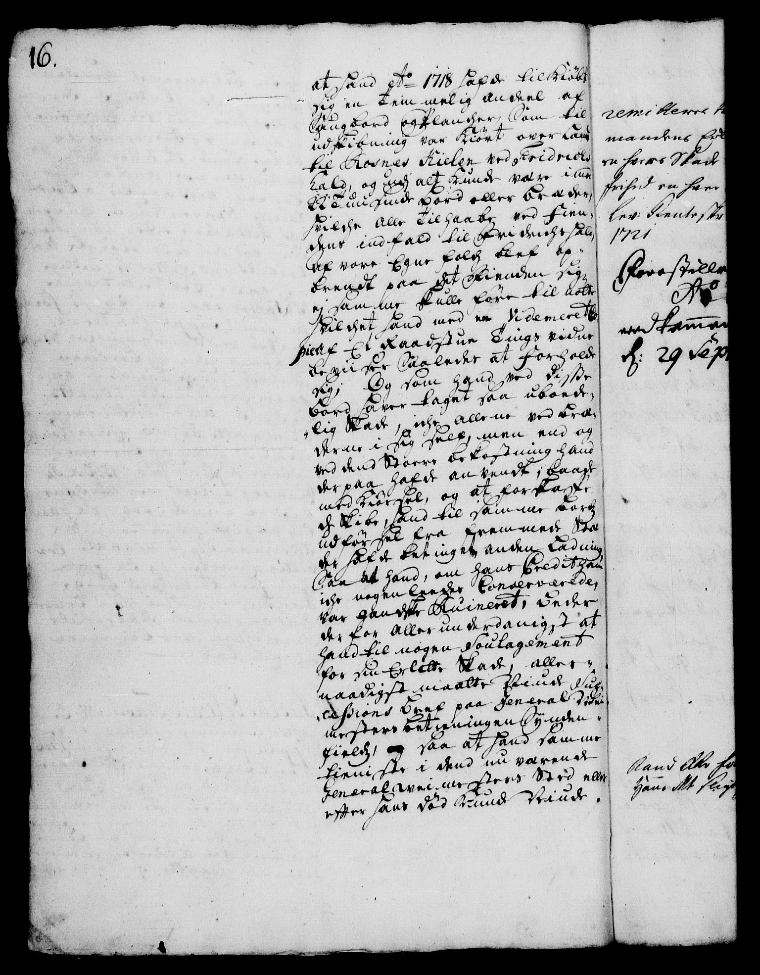 Rentekammeret, Kammerkanselliet, AV/RA-EA-3111/G/Gh/Gha/L0005: Norsk ekstraktmemorialprotokoll (merket RK 53.50), 1721-1723, p. 16