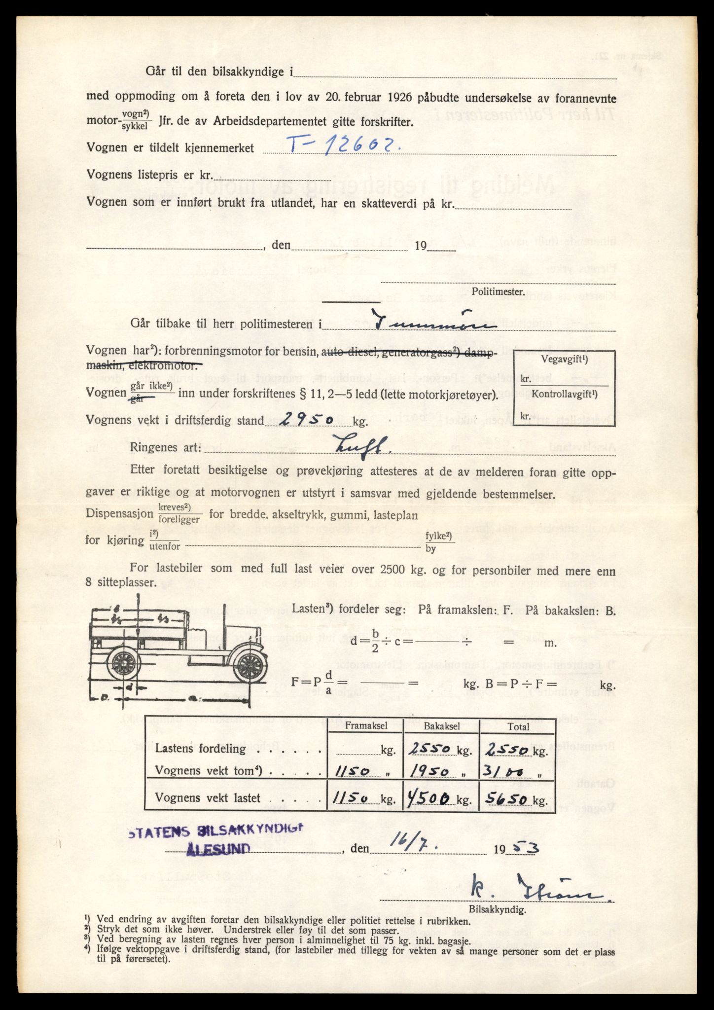 Møre og Romsdal vegkontor - Ålesund trafikkstasjon, AV/SAT-A-4099/F/Fe/L0034: Registreringskort for kjøretøy T 12500 - T 12652, 1927-1998, p. 1951