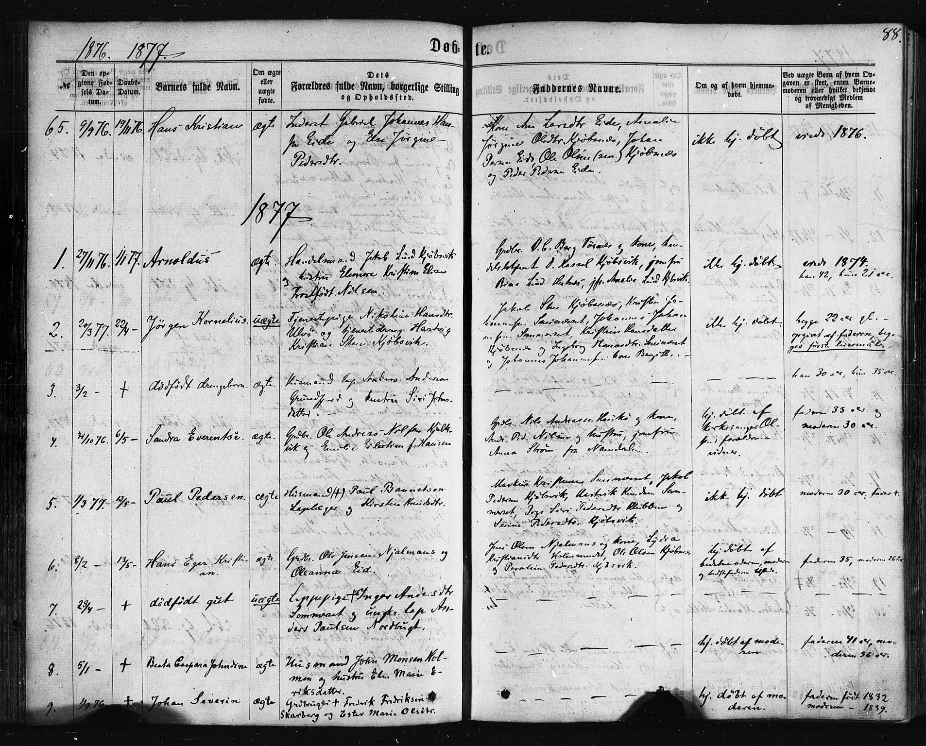 Ministerialprotokoller, klokkerbøker og fødselsregistre - Nordland, SAT/A-1459/861/L0867: Parish register (official) no. 861A02, 1864-1878, p. 88