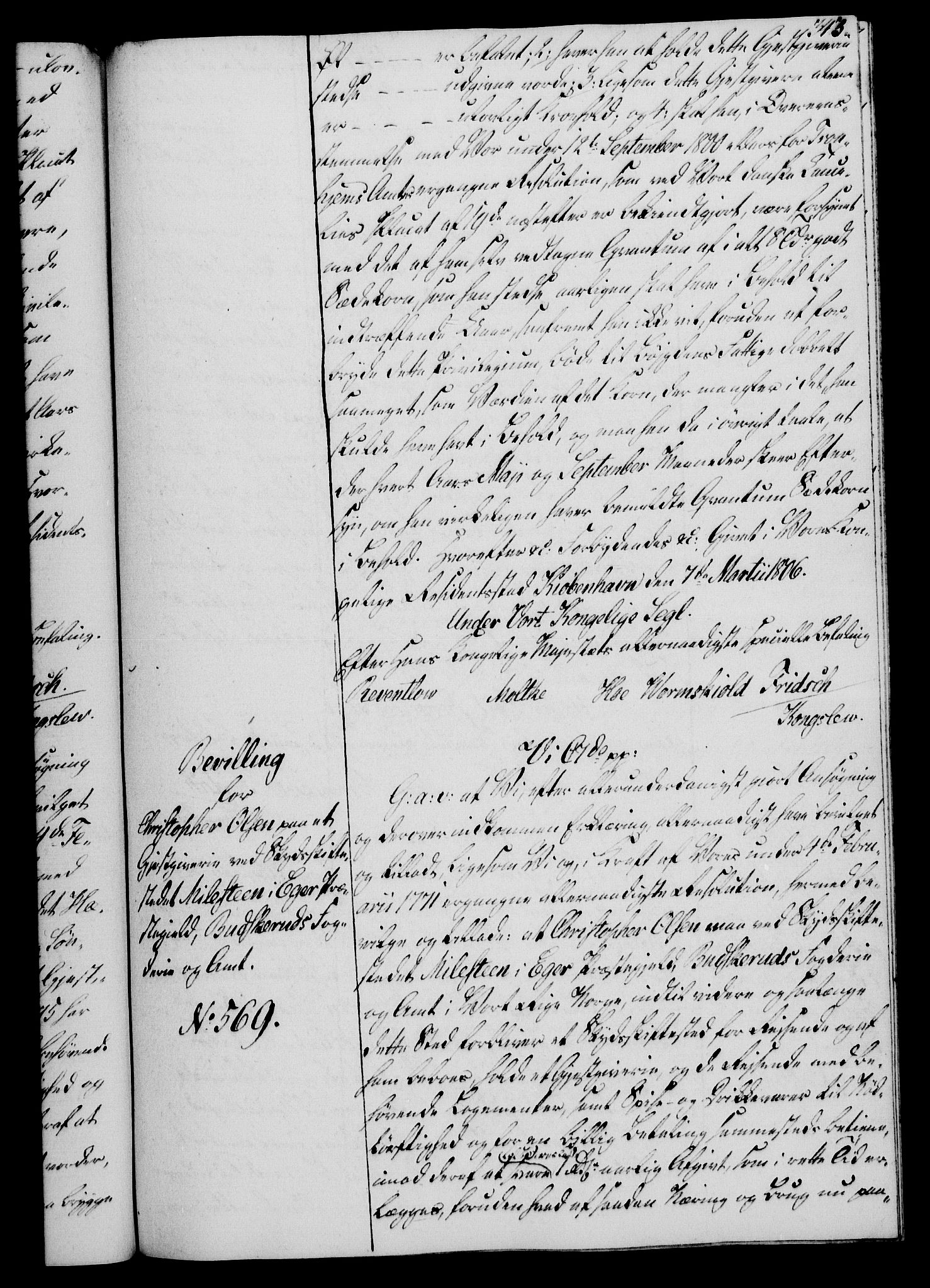 Rentekammeret, Kammerkanselliet, AV/RA-EA-3111/G/Gg/Gga/L0018: Norsk ekspedisjonsprotokoll med register (merket RK 53.18), 1804-1806, p. 343