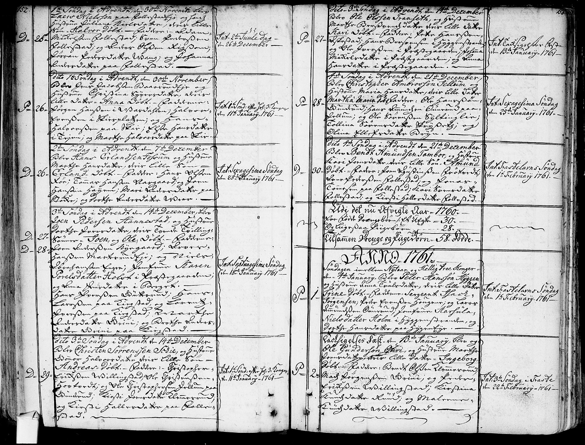 Røyken kirkebøker, SAKO/A-241/G/Ga/L0001: Parish register (copy) no. 1, 1740-1768, p. 152-153