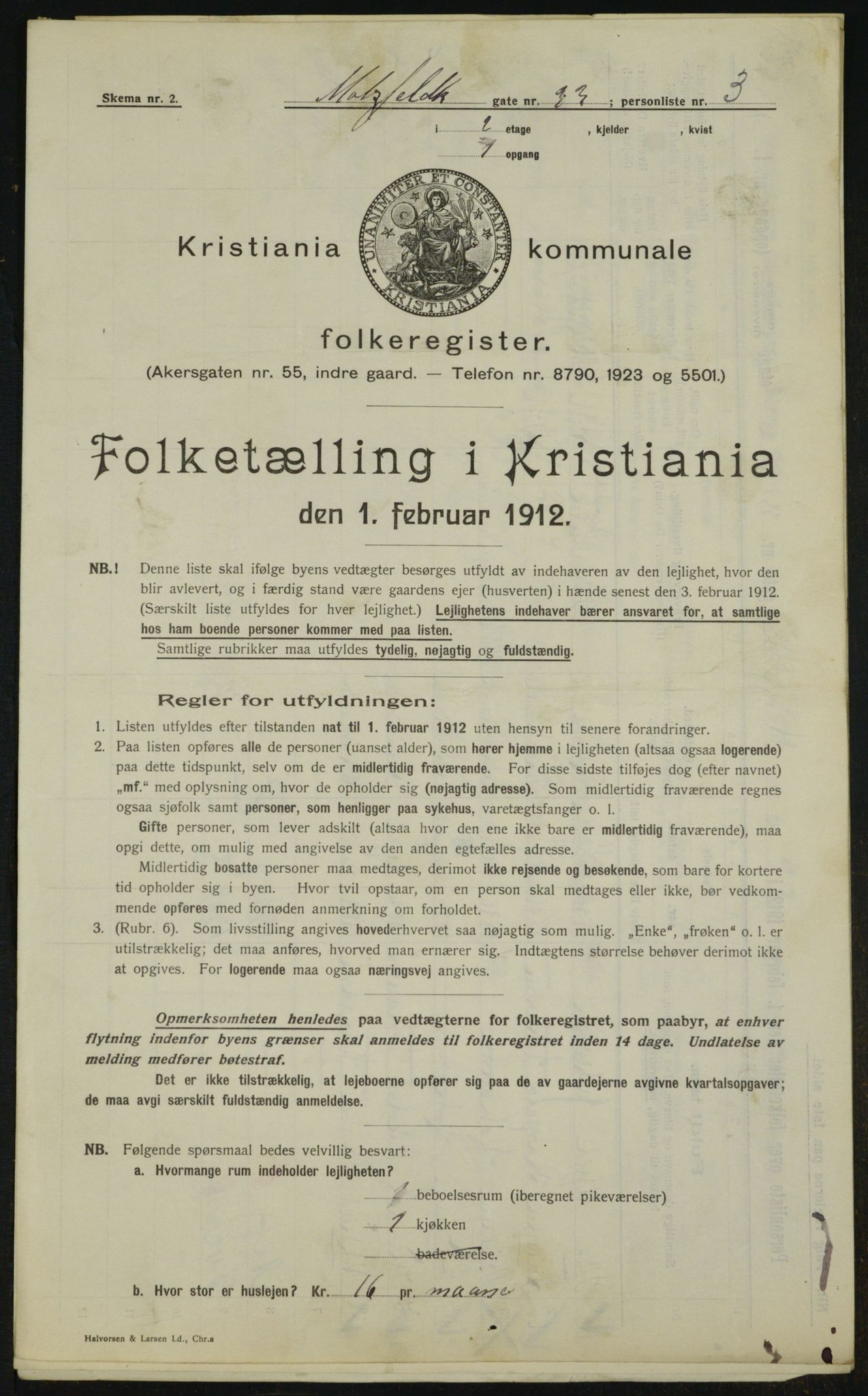 OBA, Municipal Census 1912 for Kristiania, 1912, p. 67120