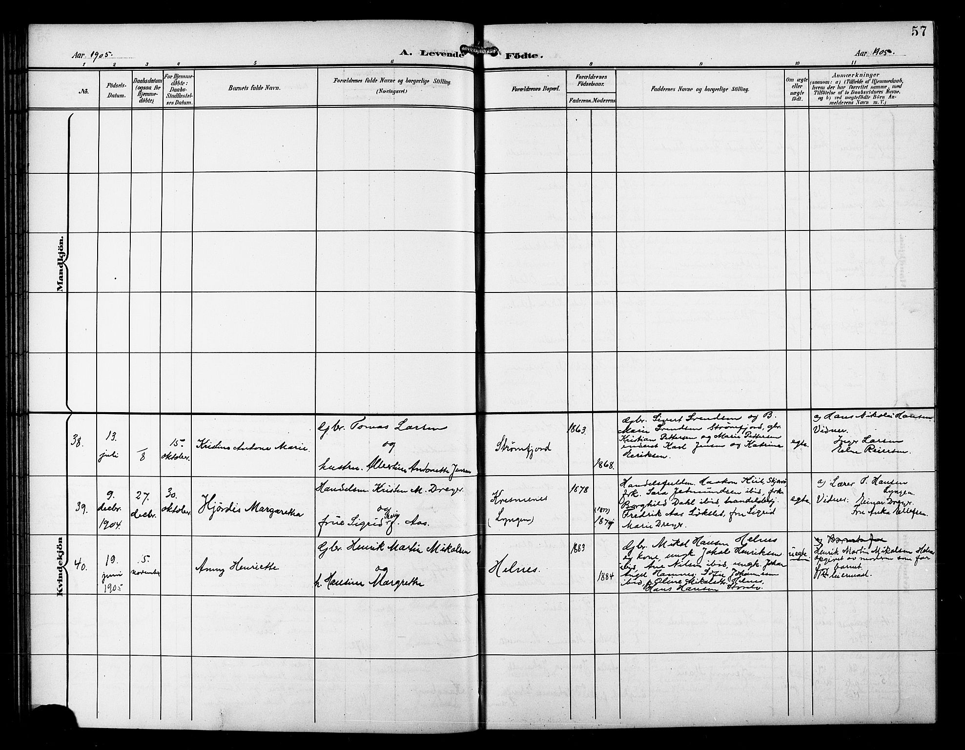 Skjervøy sokneprestkontor, SATØ/S-1300/H/Ha/Hab/L0008klokker: Parish register (copy) no. 8, 1900-1910, p. 57