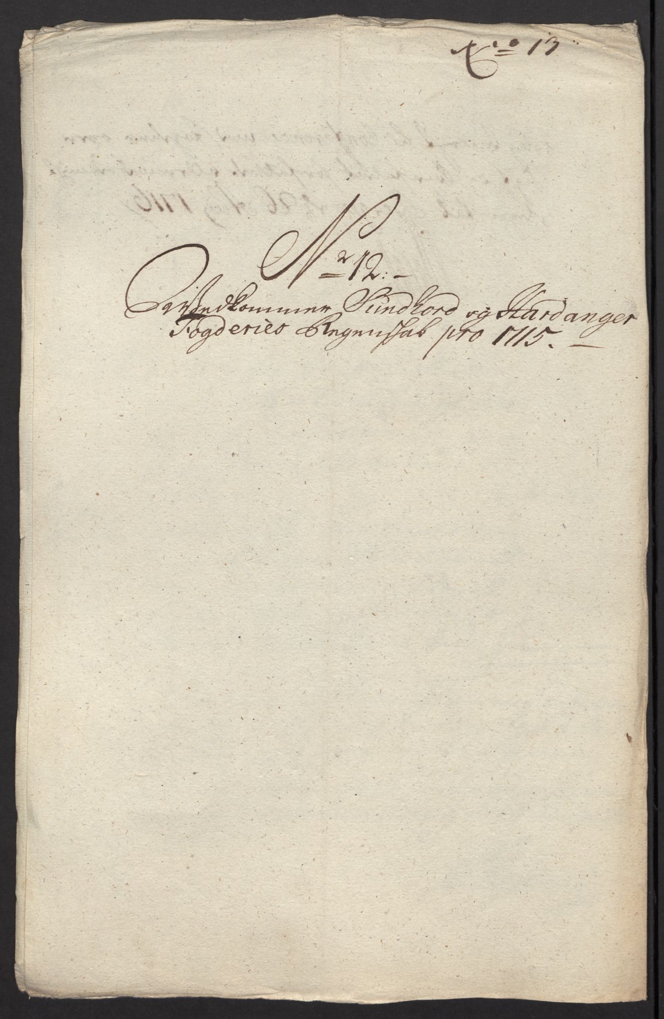 Rentekammeret inntil 1814, Reviderte regnskaper, Fogderegnskap, AV/RA-EA-4092/R48/L2991: Fogderegnskap Sunnhordland og Hardanger, 1715, p. 165